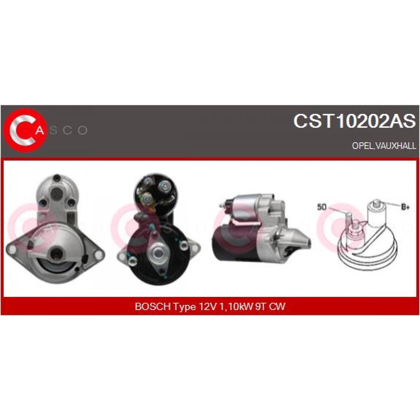 Startmotor / Starter CASCO CST10202AS