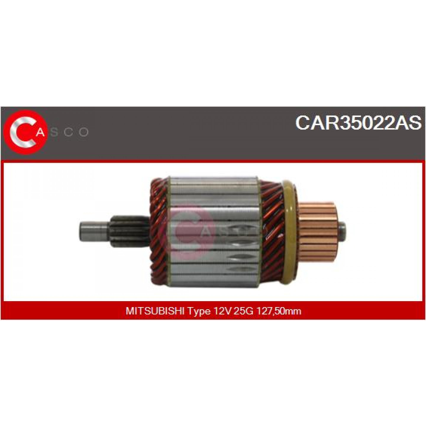 Inducido, motor de arranque CASCO CAR35022AS