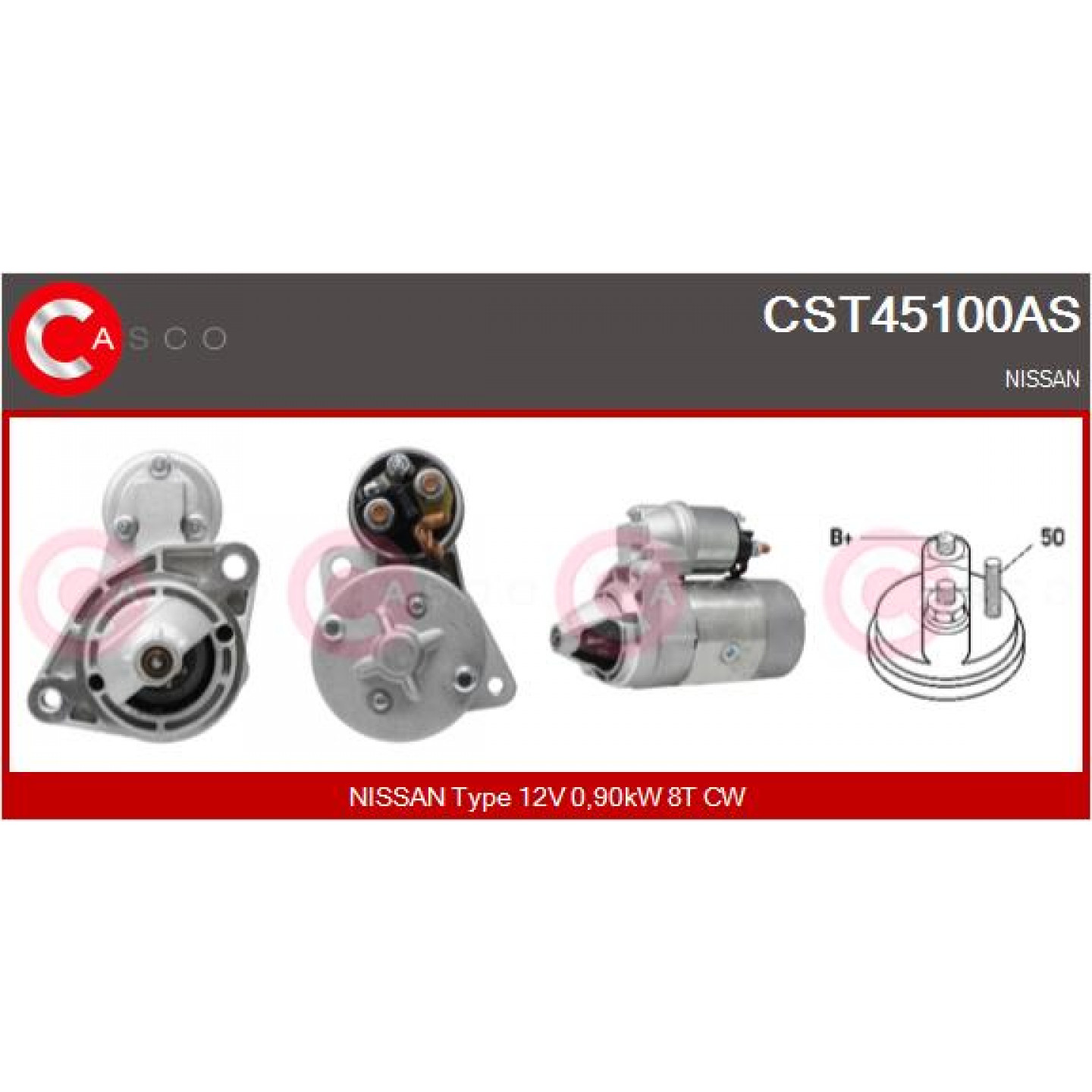 Startmotor / Starter CASCO CST45100AS