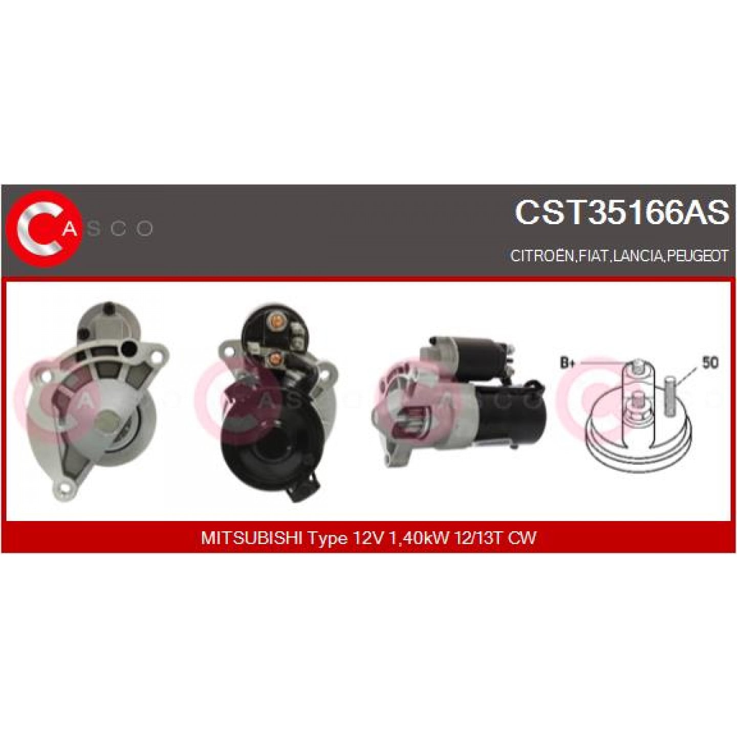 Motor de arranque CASCO CST35166AS