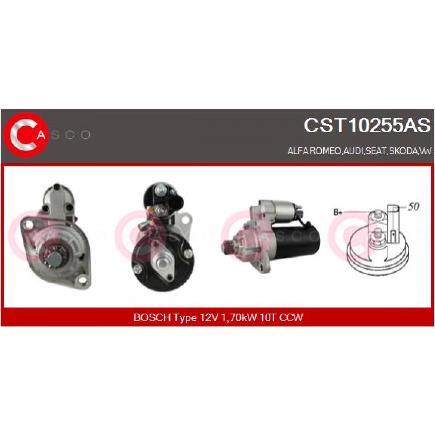 Motor de arranque CASCO CST10255AS