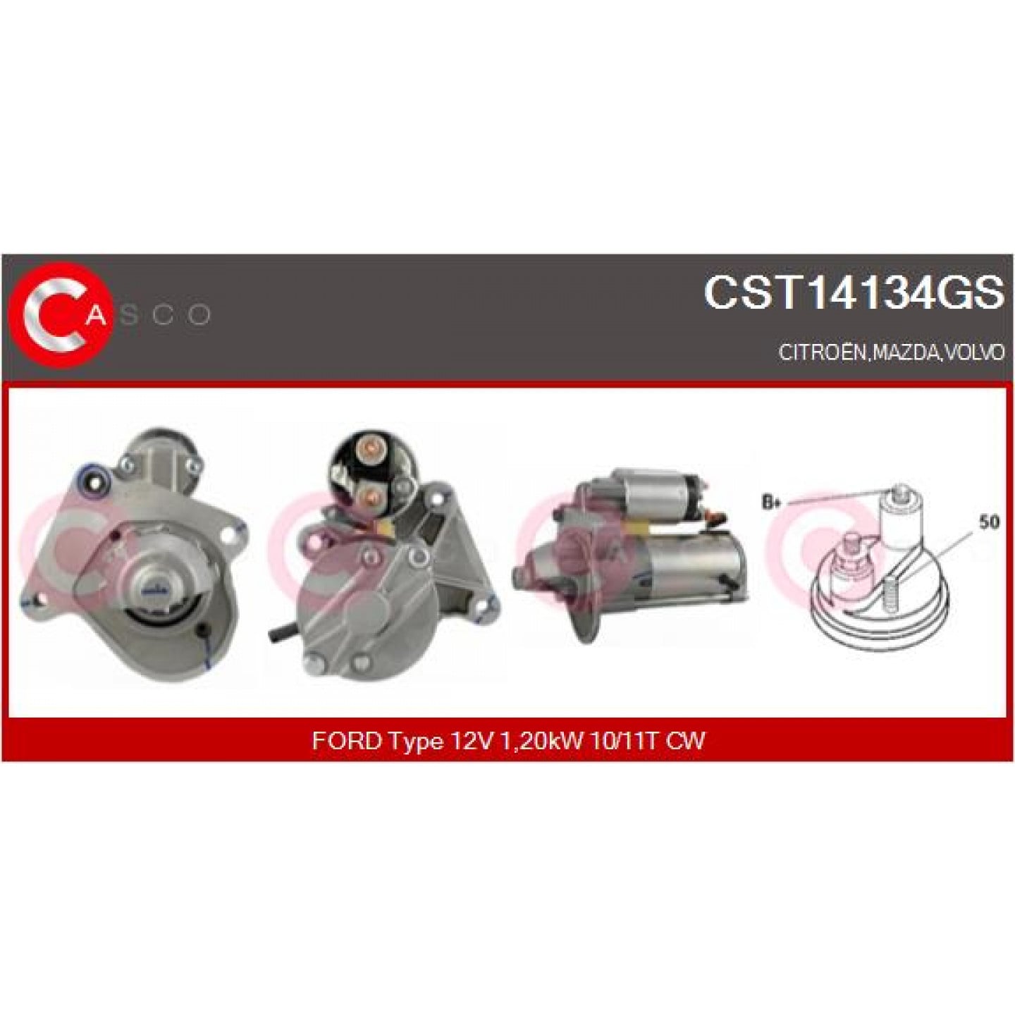 Motor de arranque CASCO CST14134GS