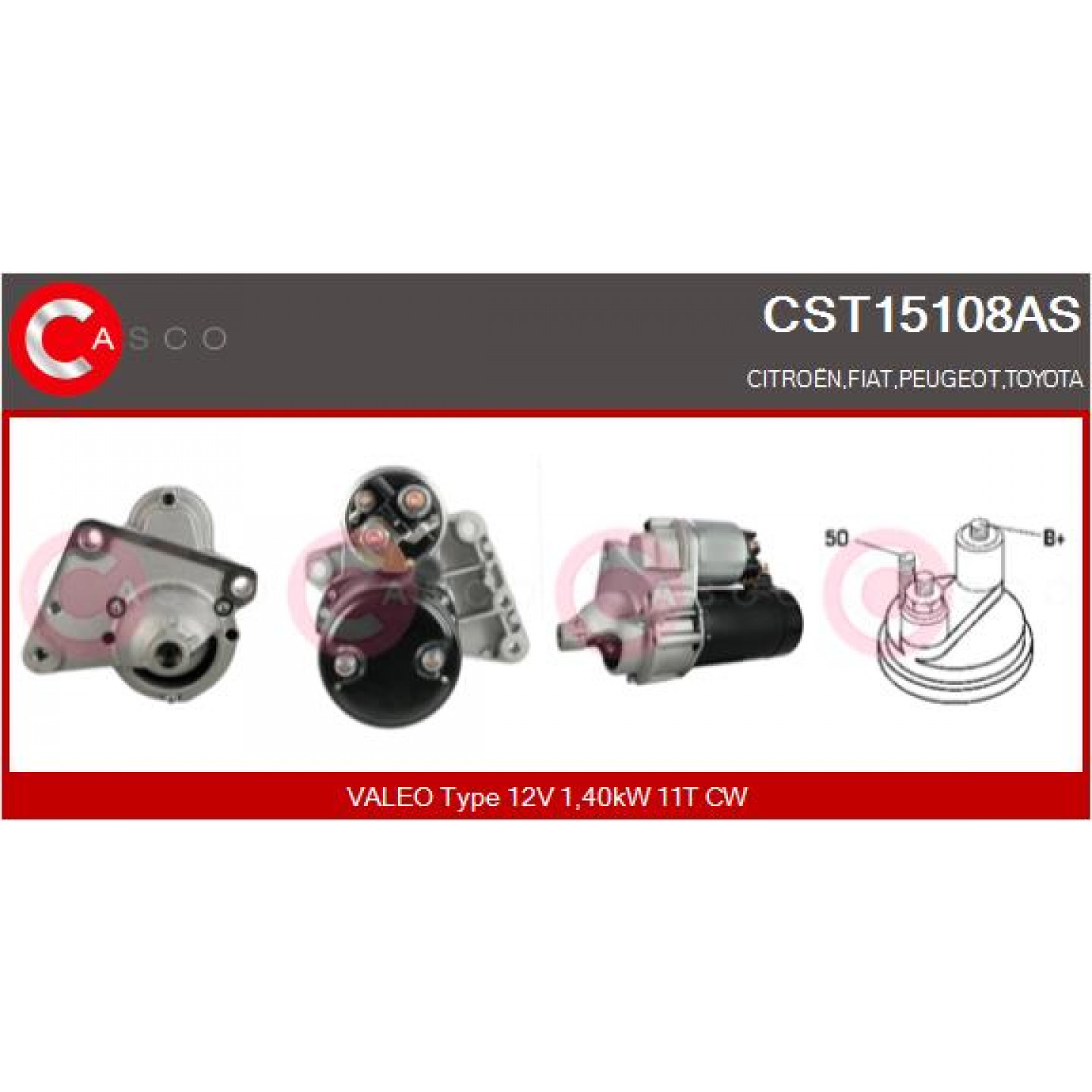Motor de arranque CASCO CST15108AS