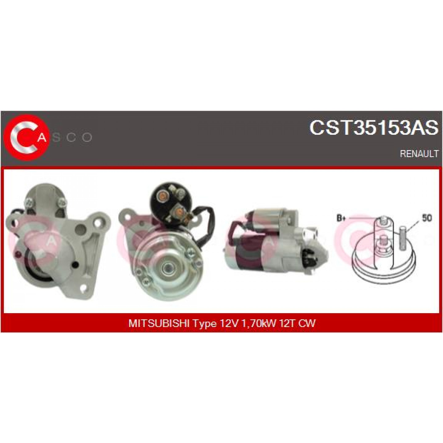 Motor de arranque CASCO CST35153AS