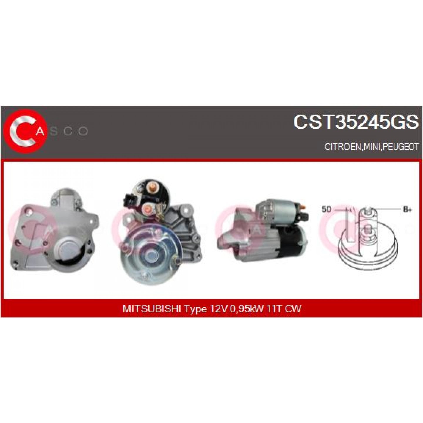Motor de arranque CASCO CST35245GS