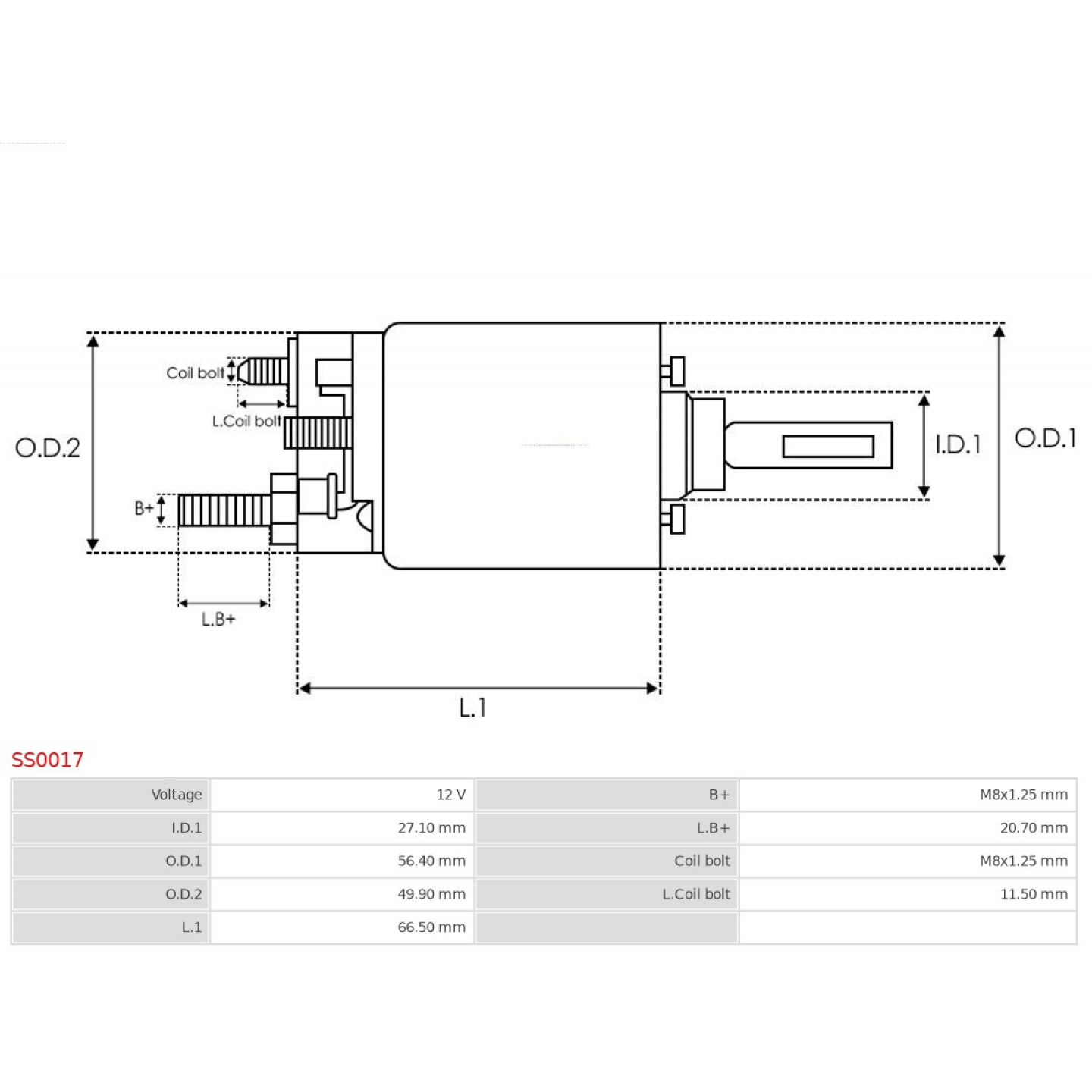 SS0017P AS-PL Elettromagnete motorino avviamento | AUTODOC