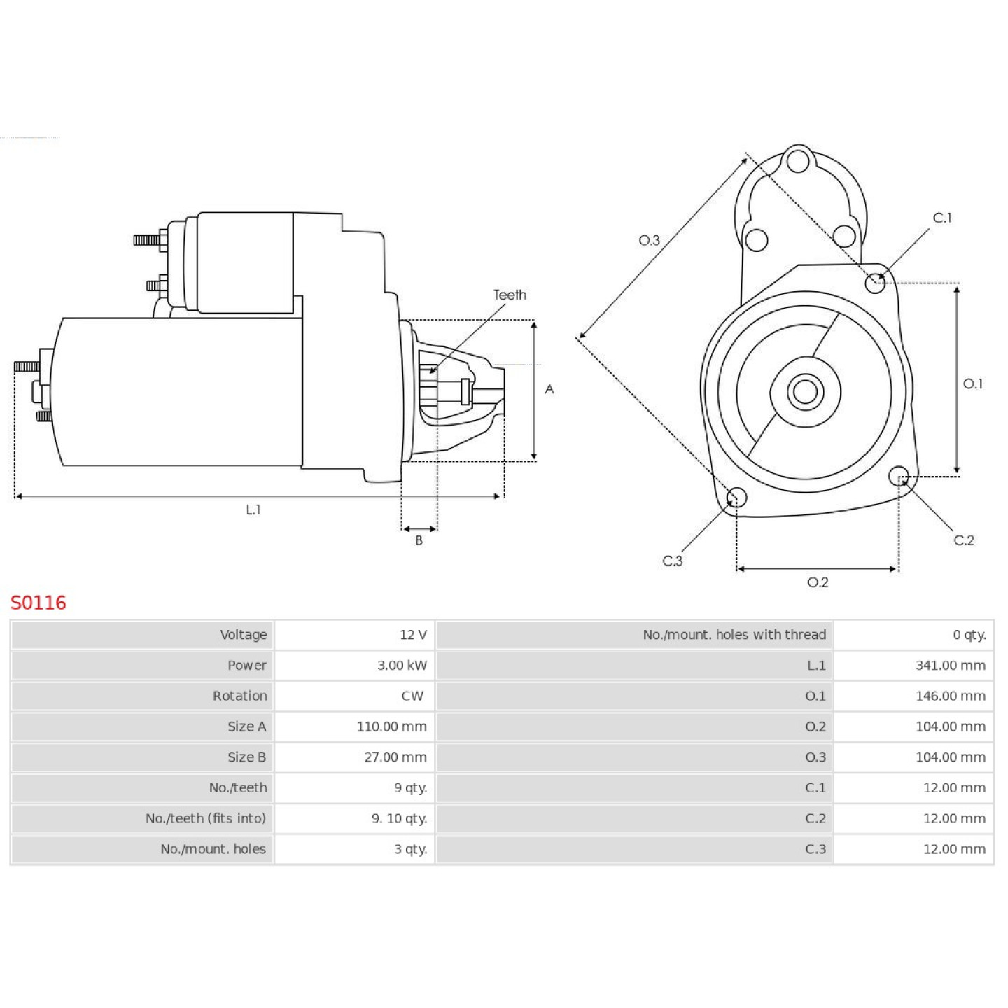 AS-PL S0032PR Motore Di Avviamento / Starter - Remanufactured - 2