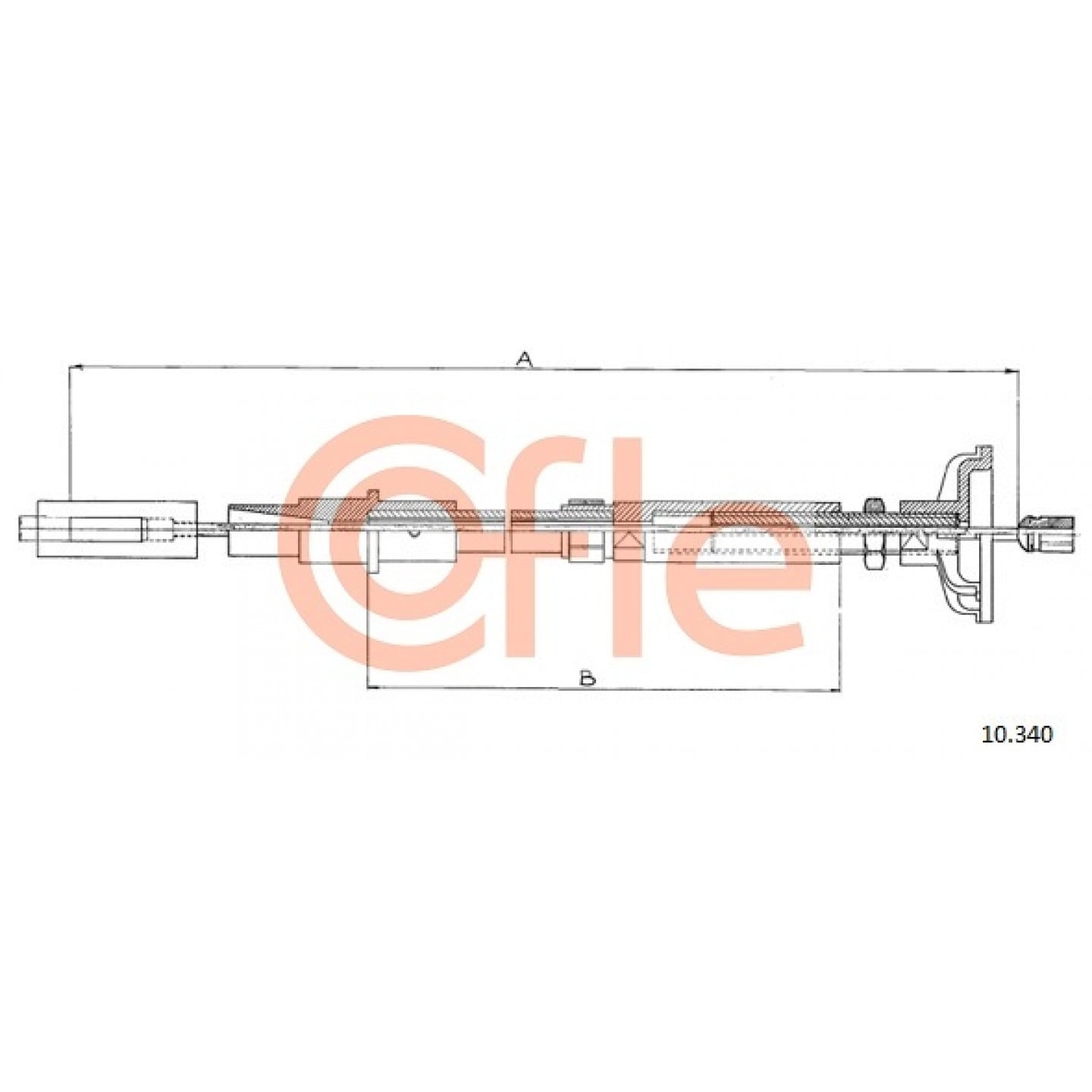 Cable de embrague COFLE 10.340