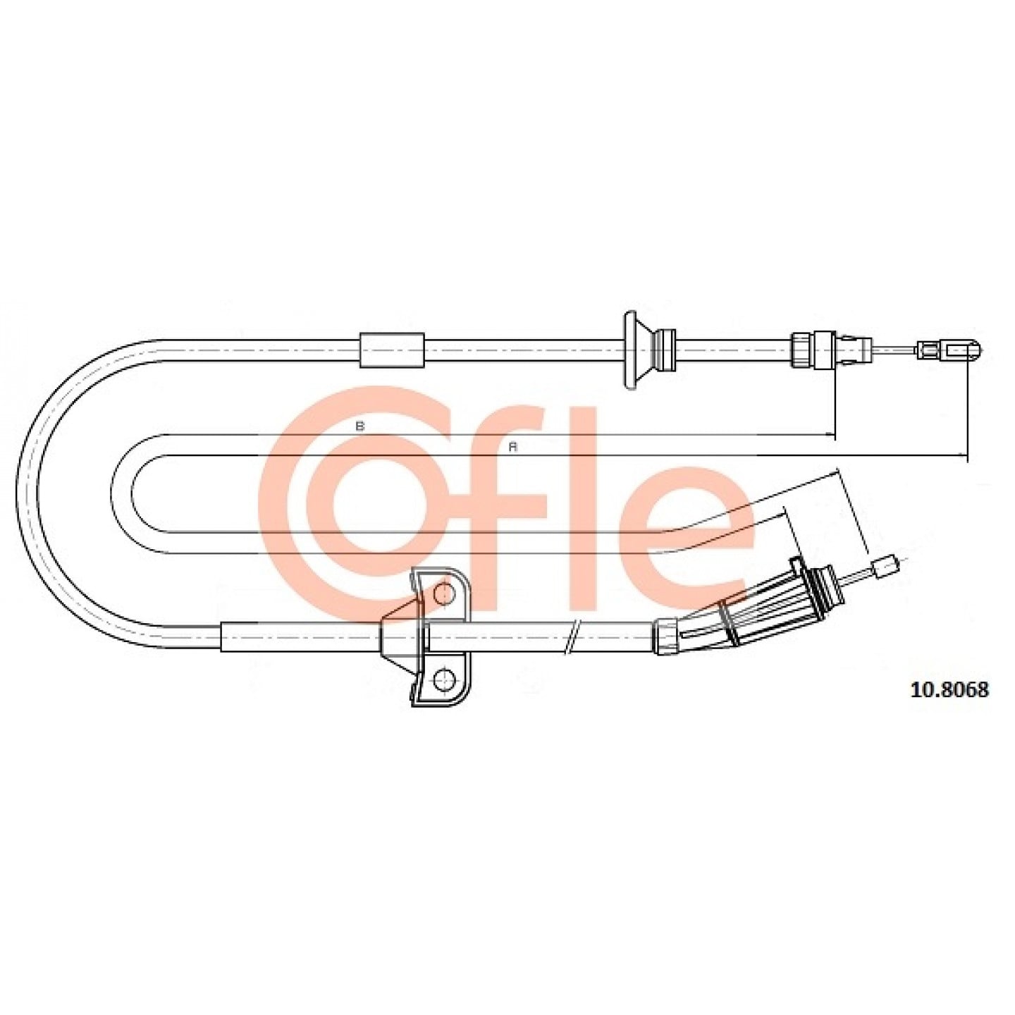 Kabel, parkeringsbremse COFLE 10.8068