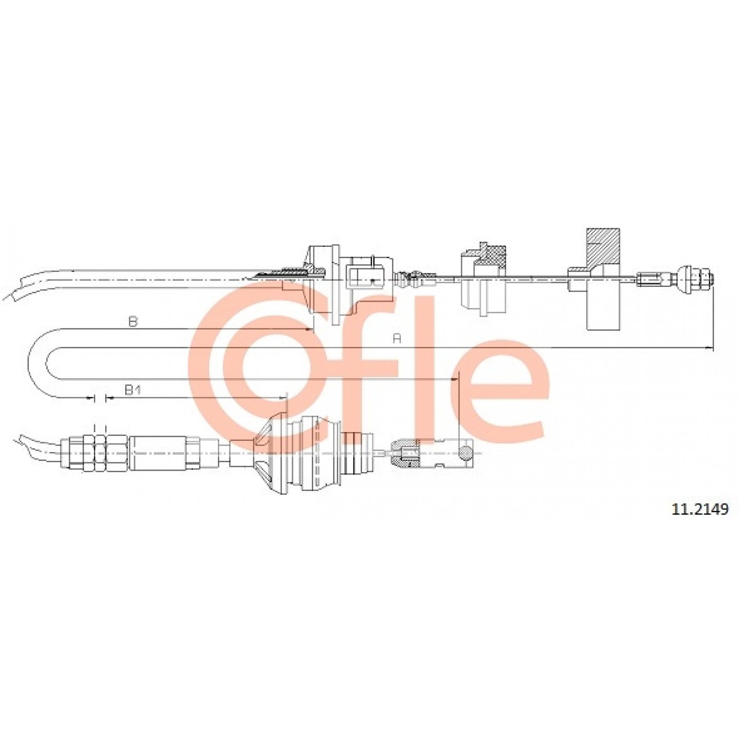 Cable de embrague COFLE 11.2149