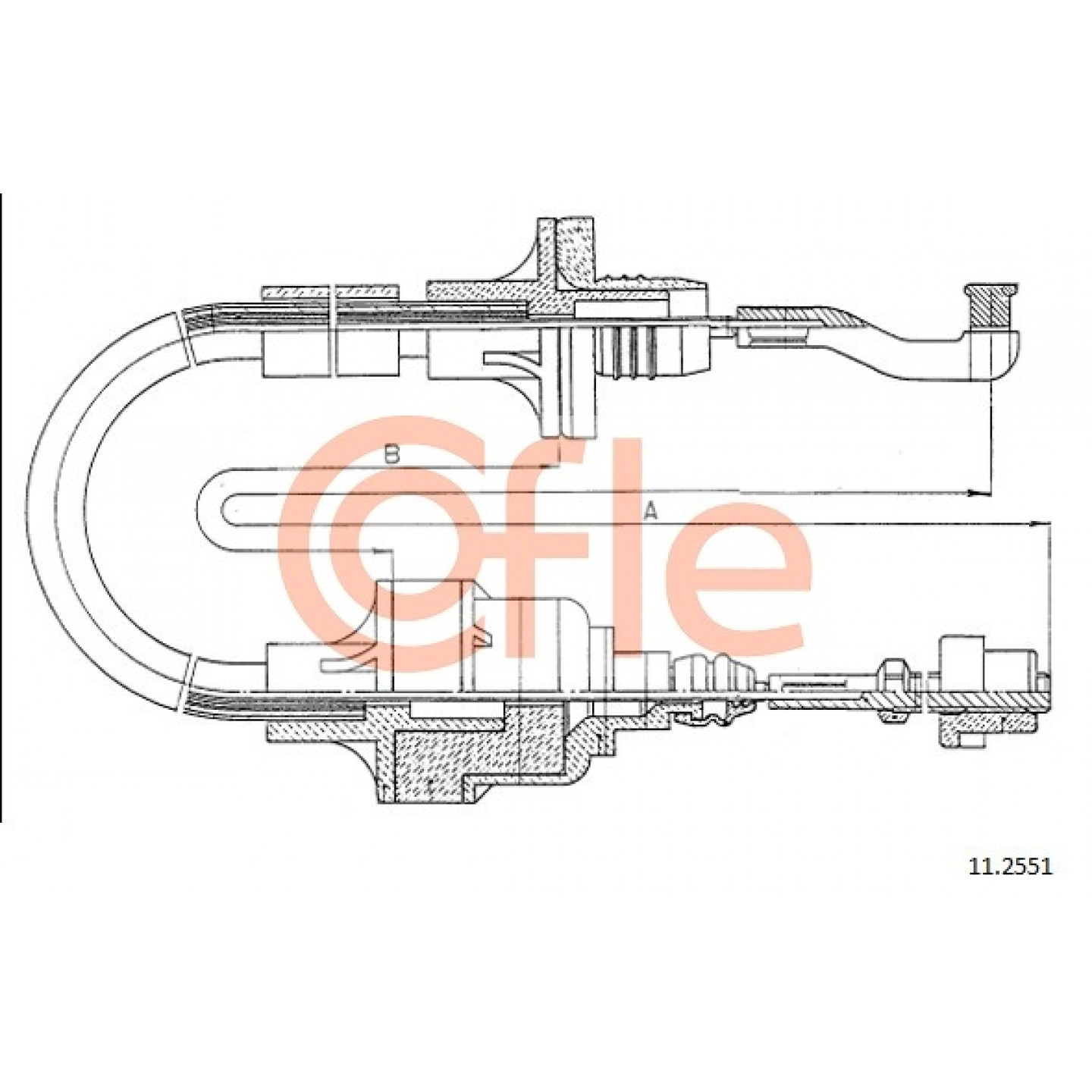 Cable de embrague COFLE 11.2551