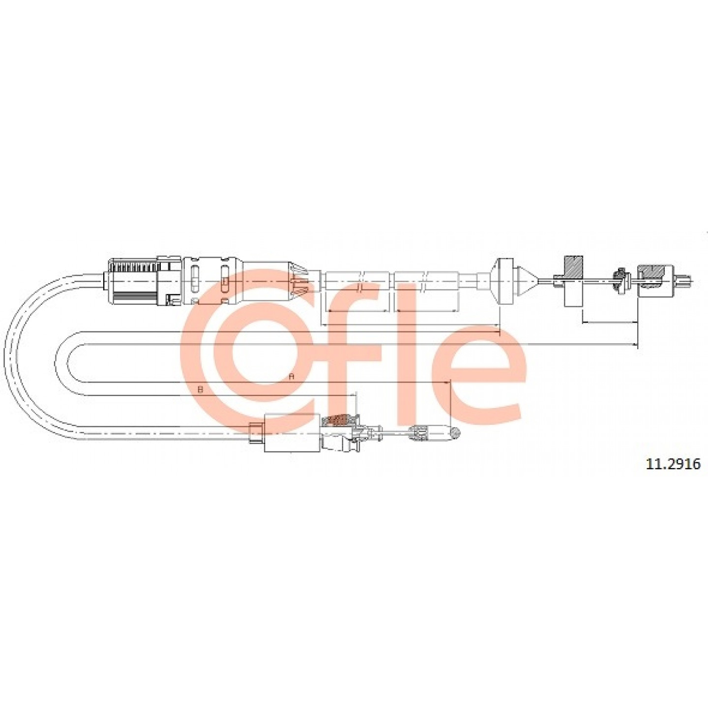 Cable de embrague COFLE 11.2916