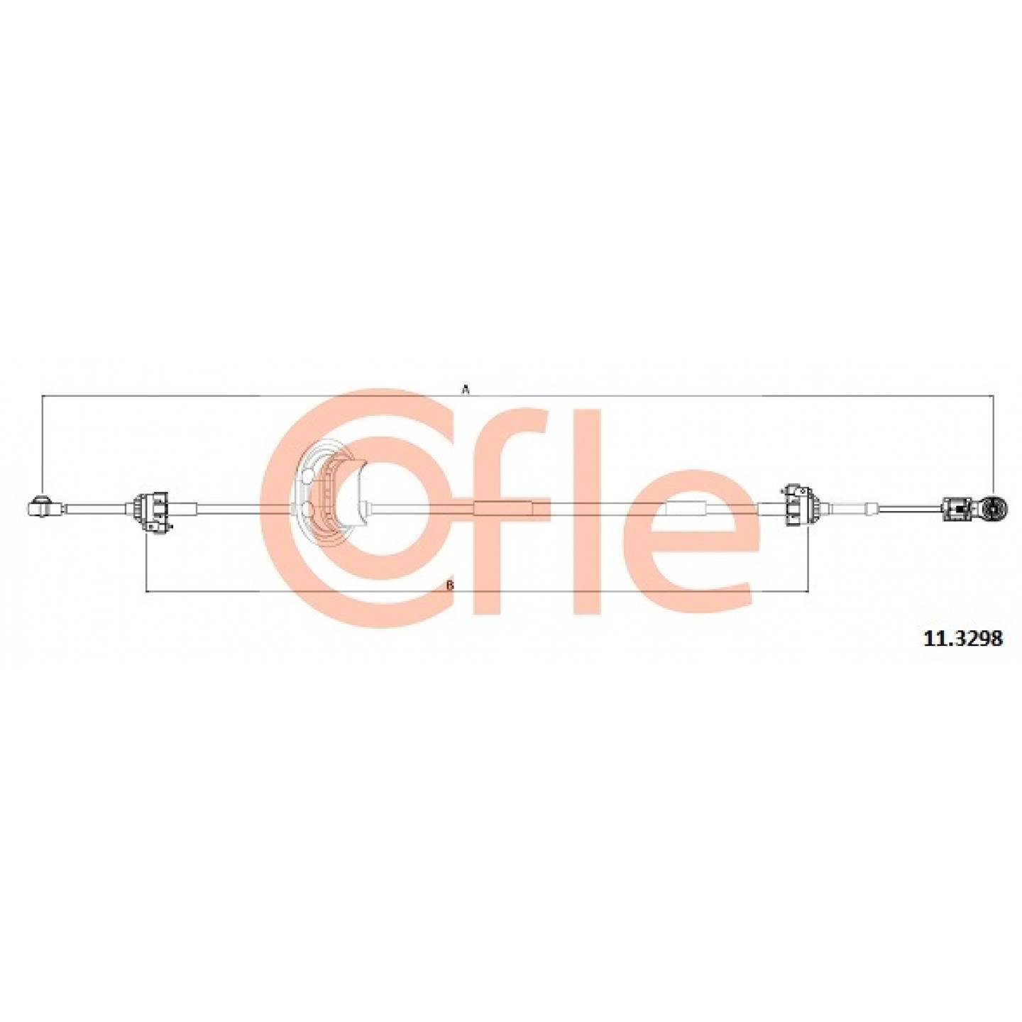 Kabel, manuel transmission COFLE 11.3298
