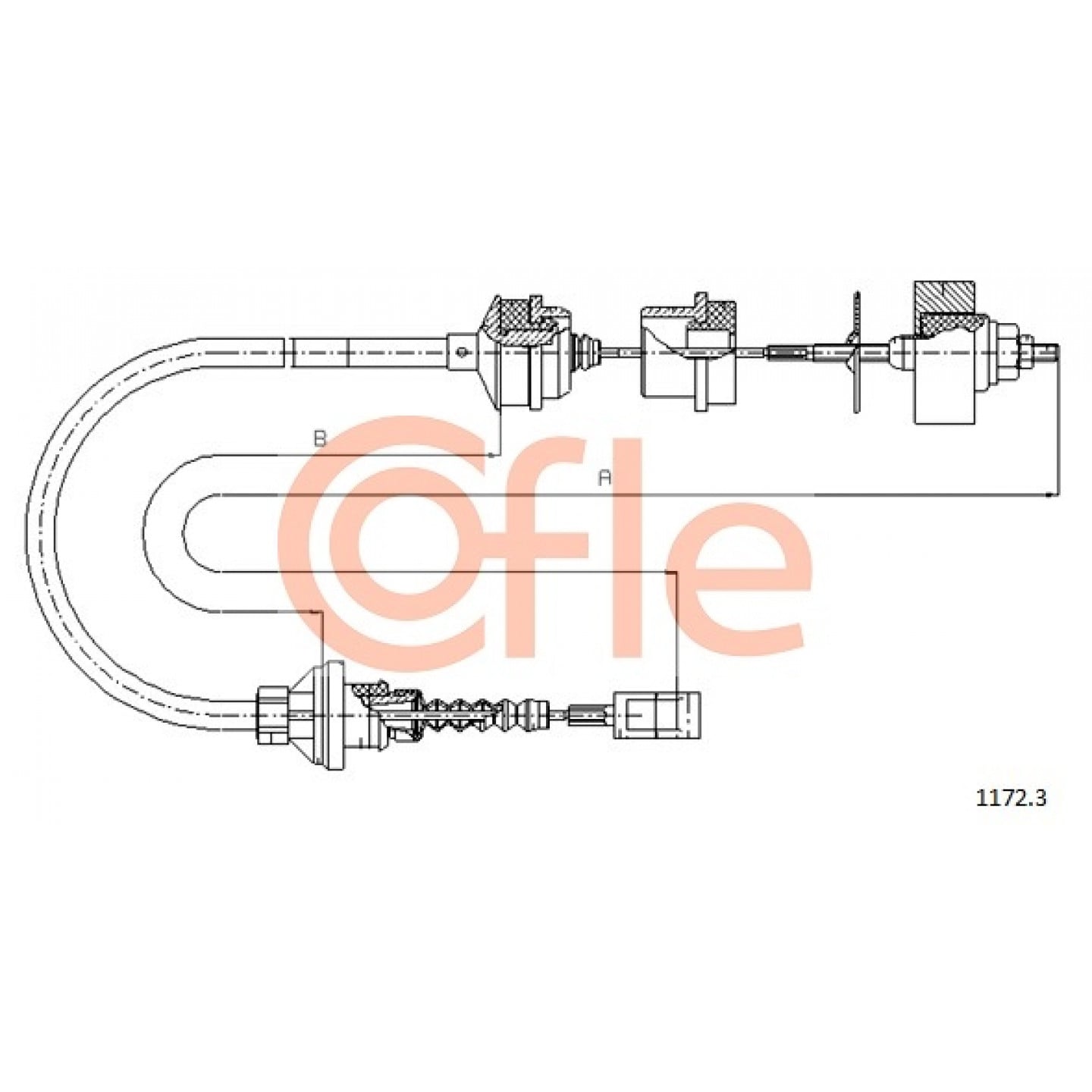 Cable de embrague COFLE 1172.3