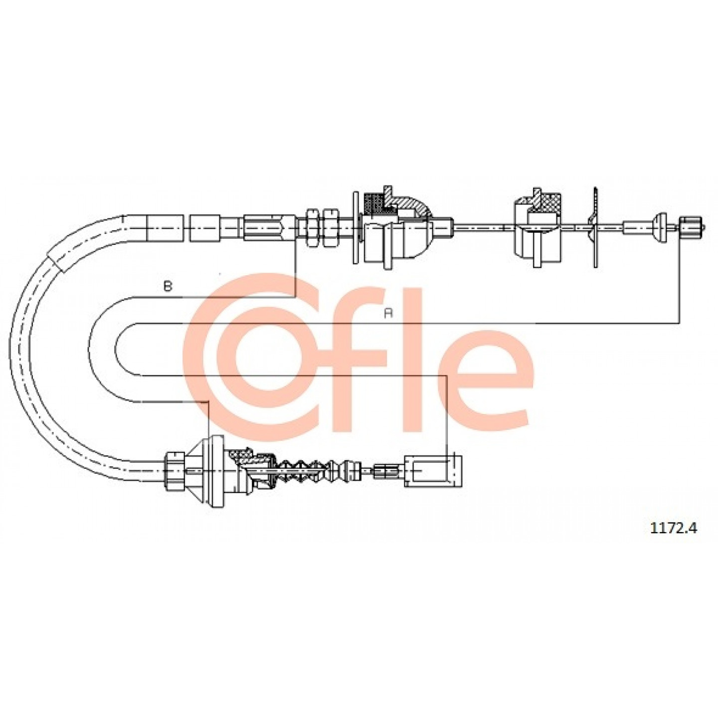 Cable de embrague COFLE 1172.4