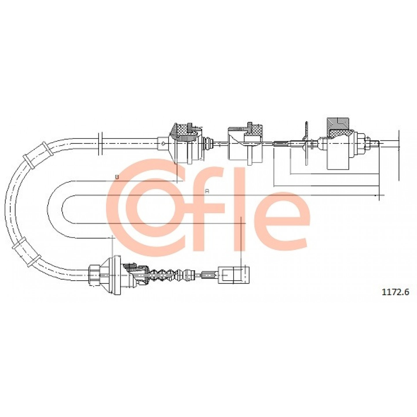 Cable de embrague COFLE 1172.6