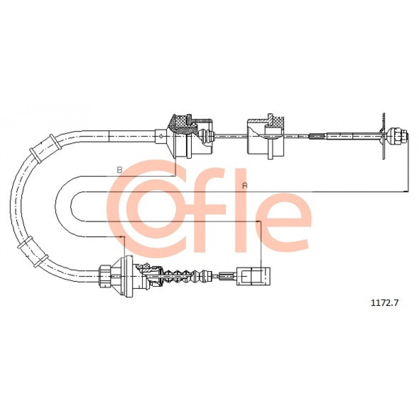 Cable de embrague COFLE 1172.7