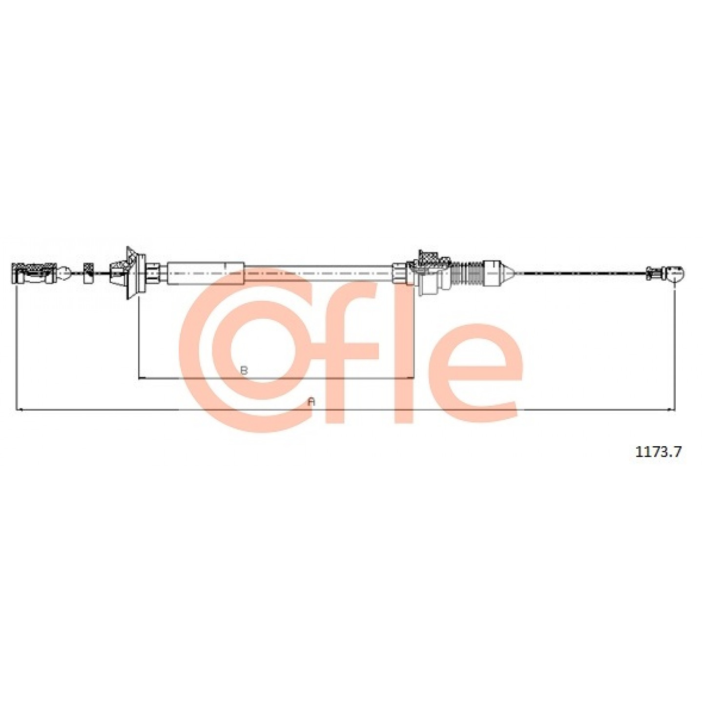 Cable del acelerador COFLE 1173.7