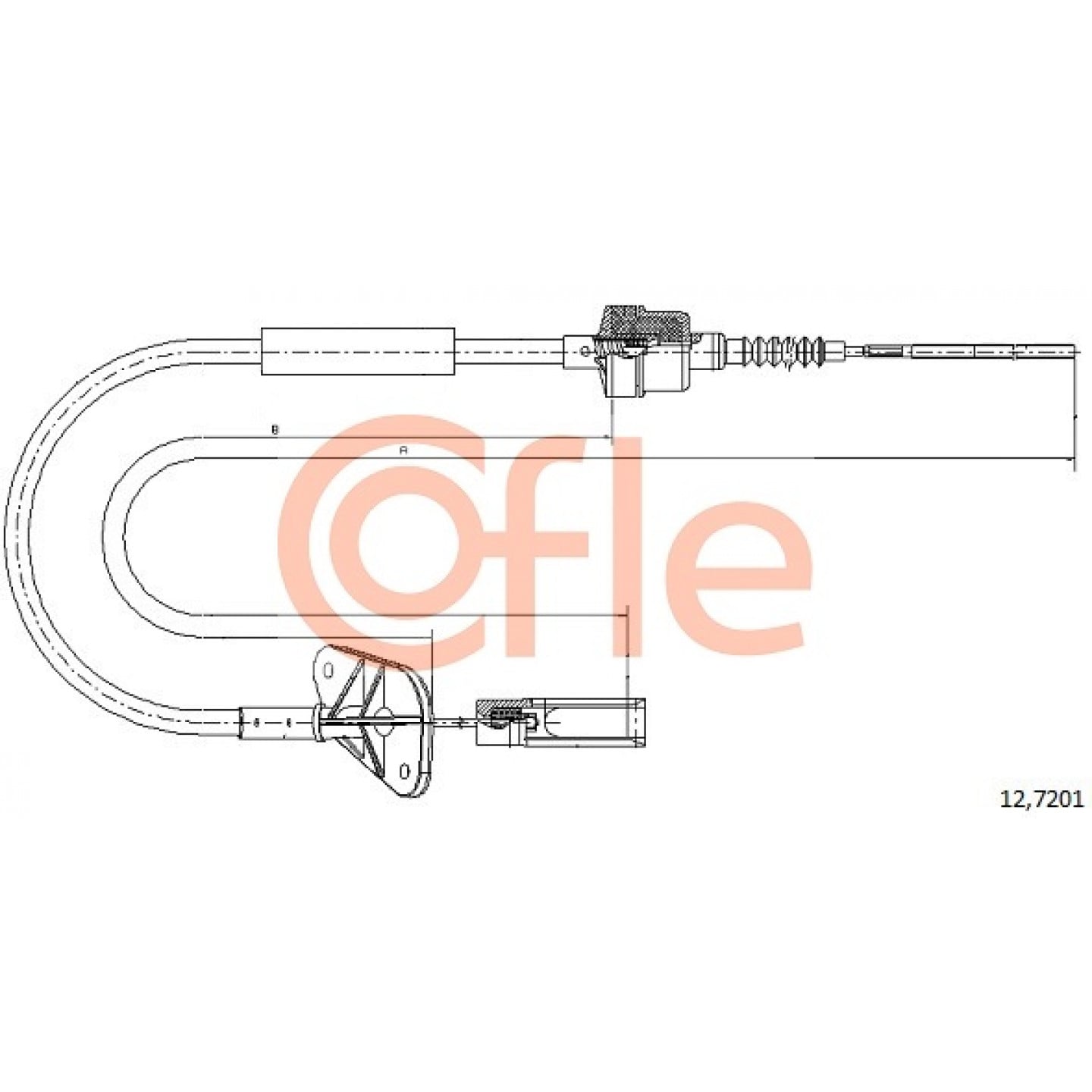 Cable de embrague COFLE 12.7201