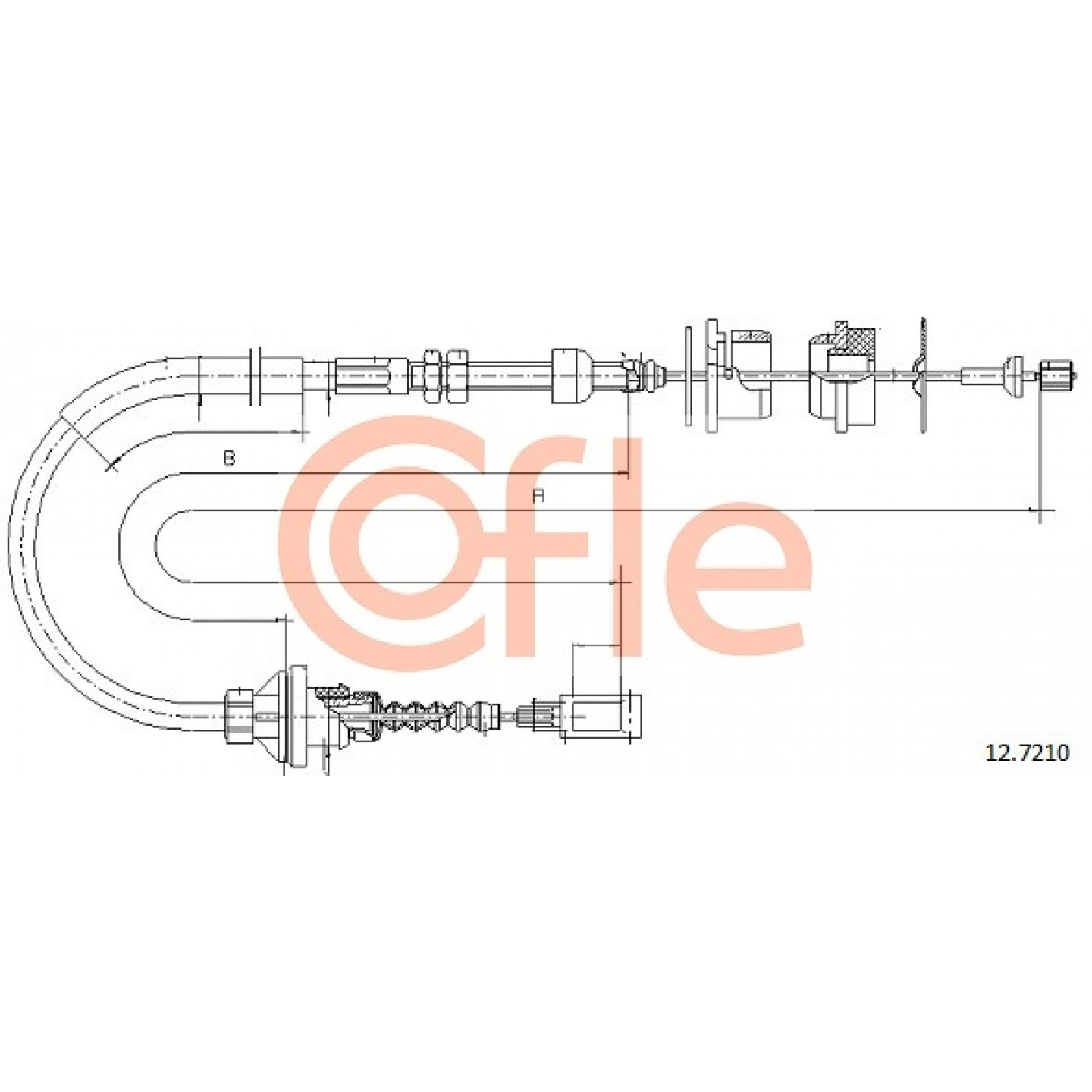 Cable de embrague COFLE 12.7210