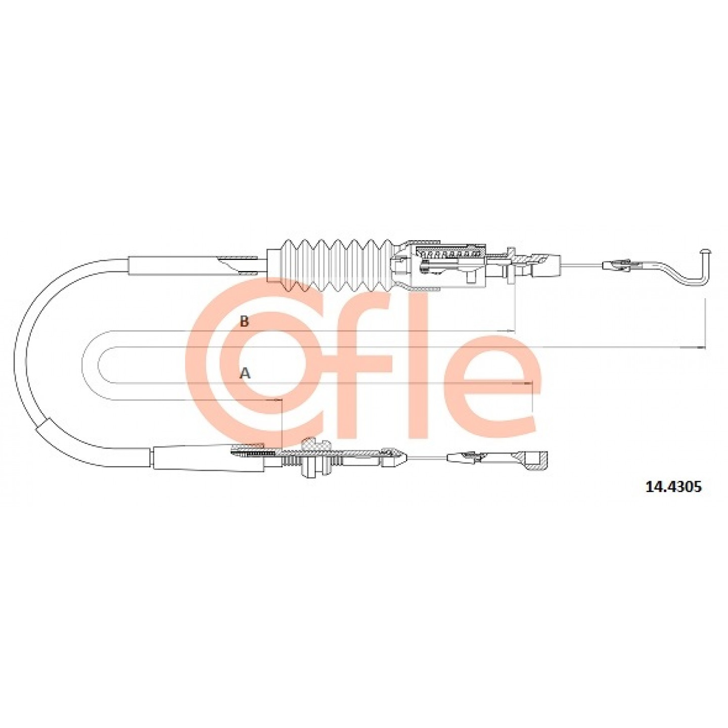 Cable del acelerador COFLE 14.4305