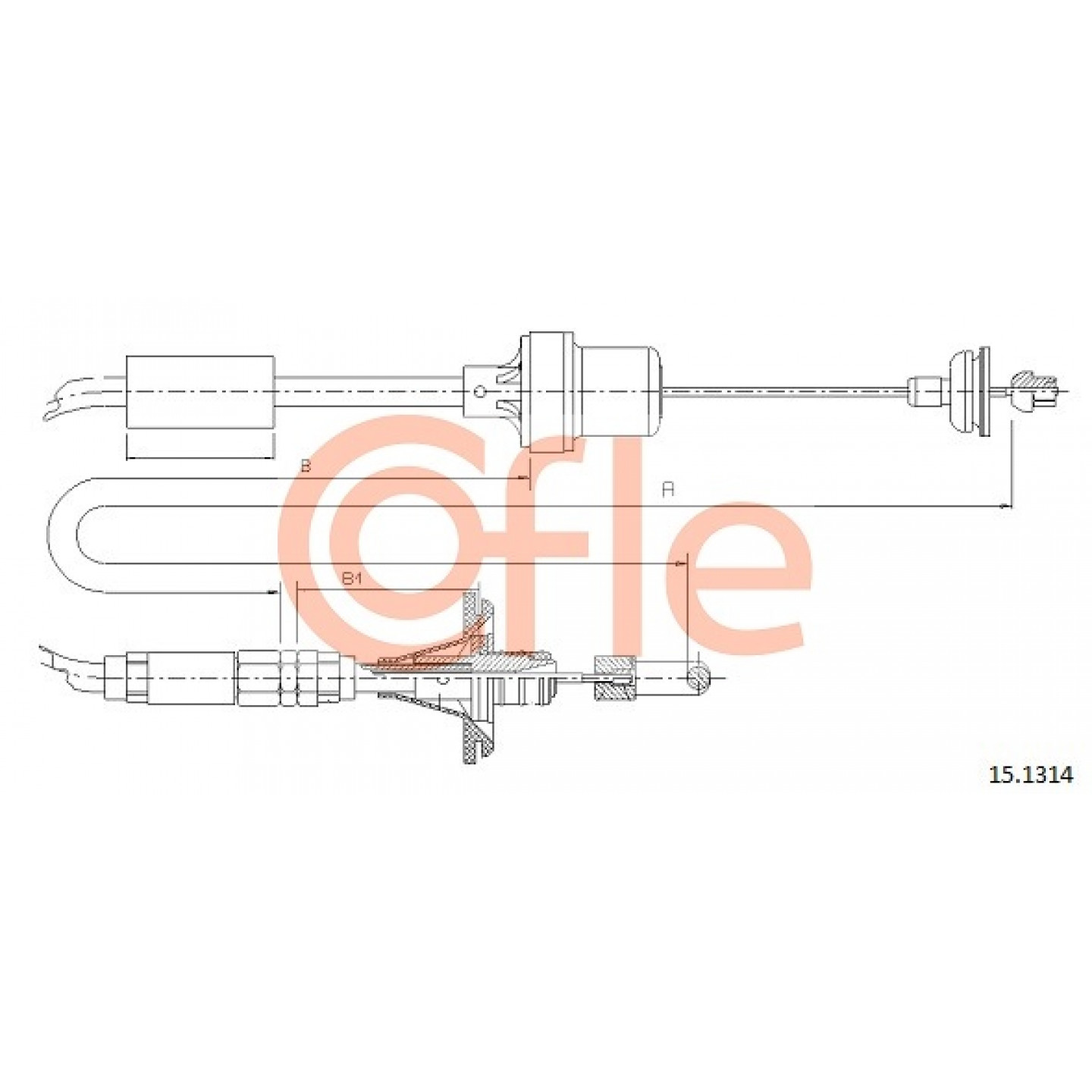 Cable de embrague COFLE 15.1314