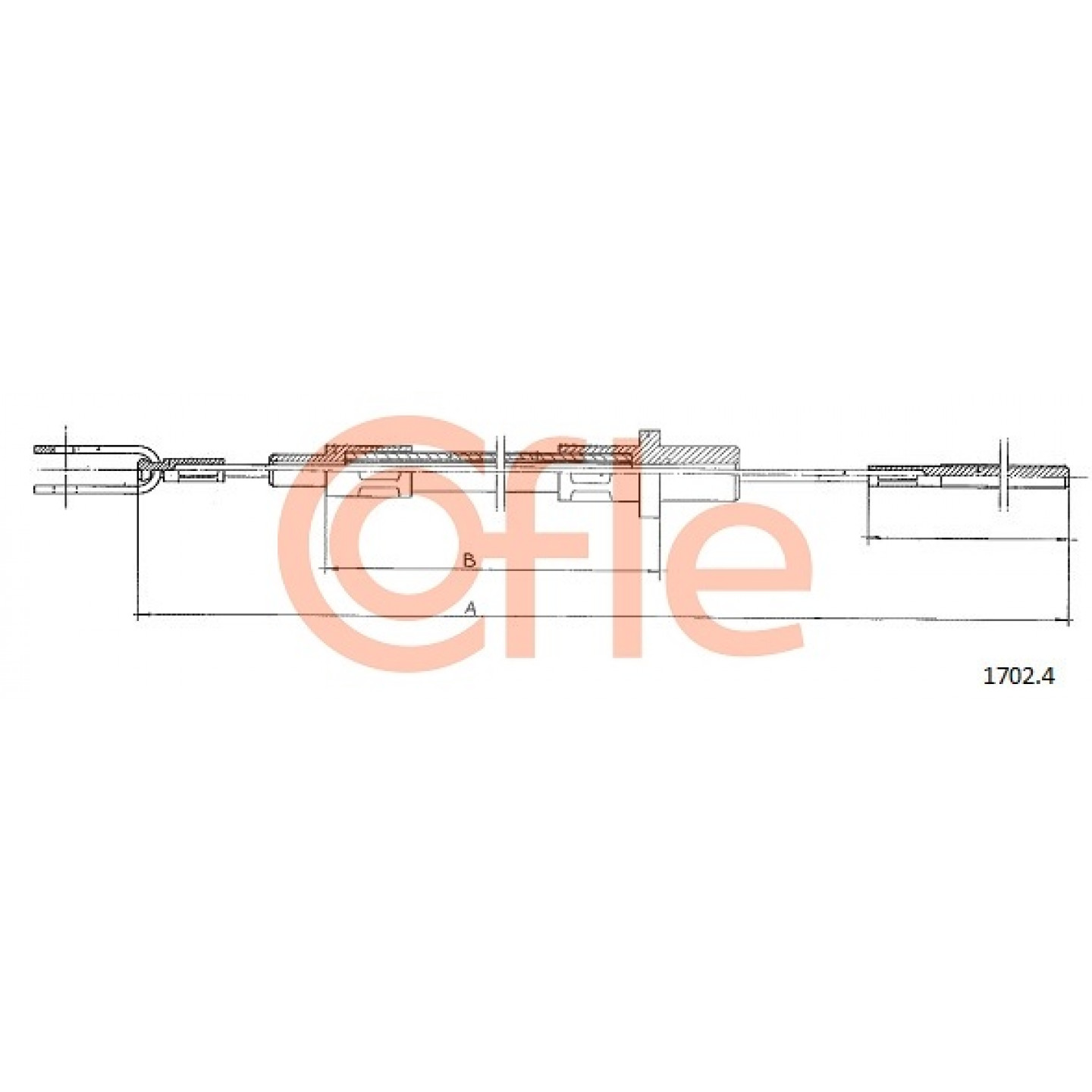 Cable de embrague COFLE 1702.4