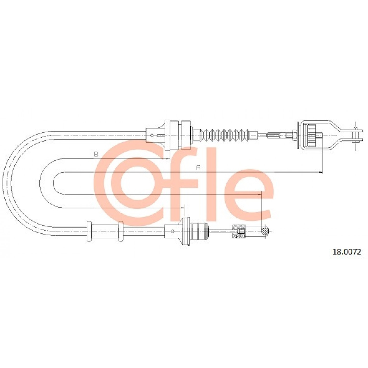 Cable de embrague COFLE 18.0072