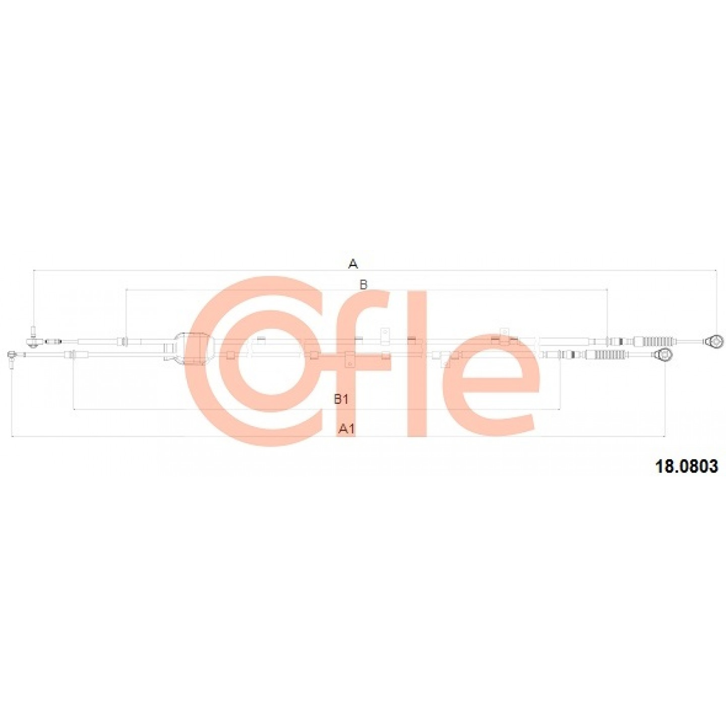 Kabel, manuel transmission COFLE 18.0803