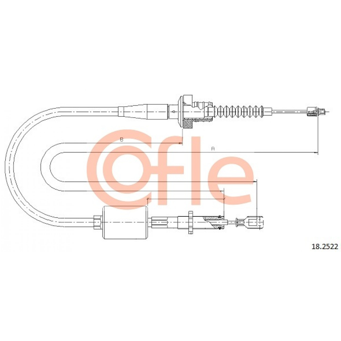 Cable de embrague COFLE 18.2522