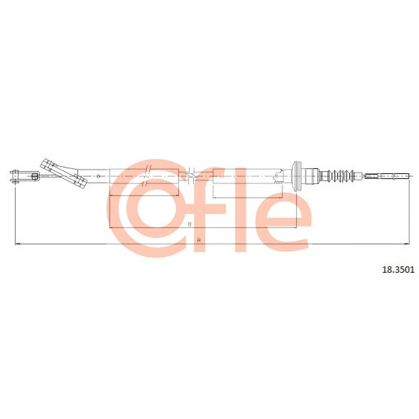 Cable de embrague COFLE 18.3501