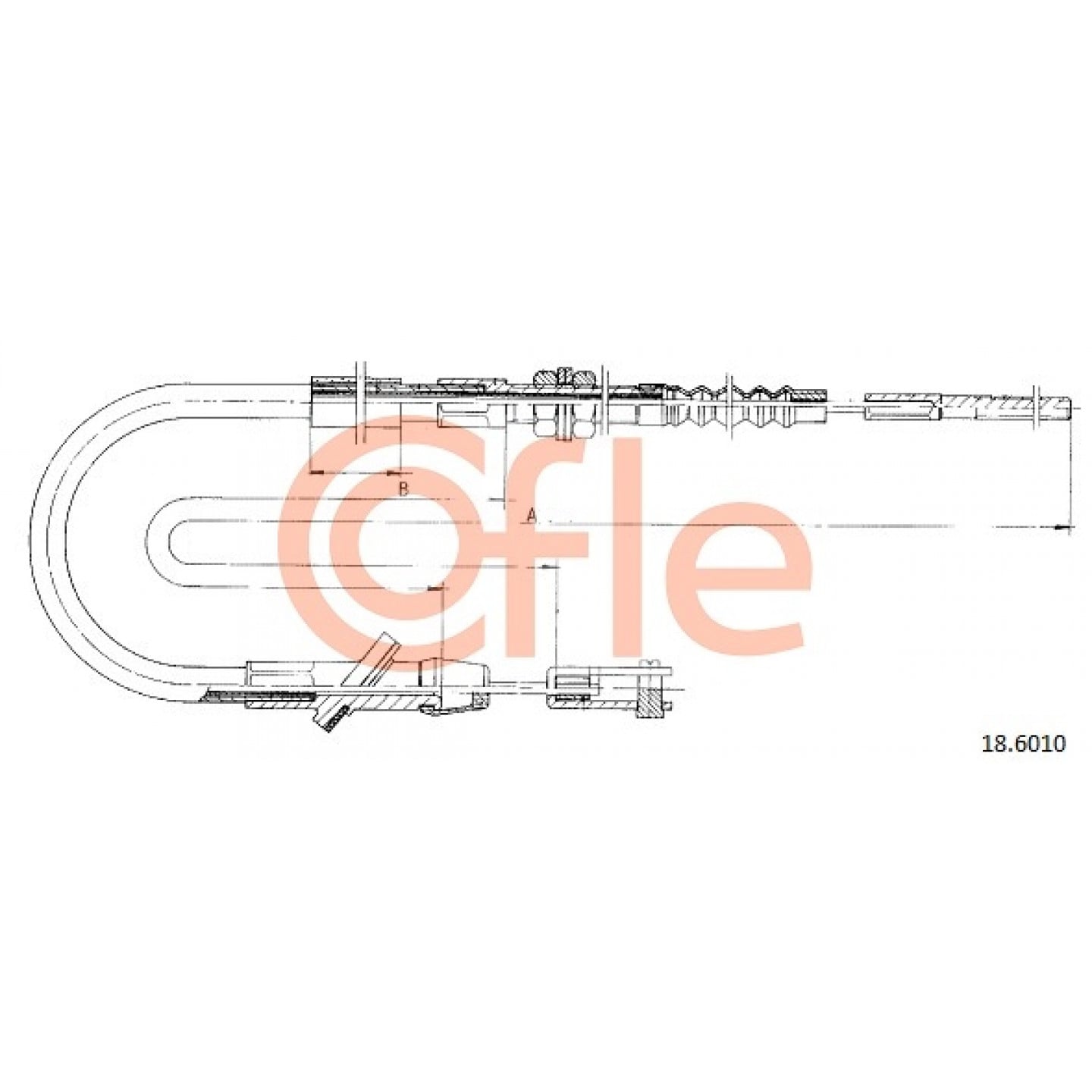 Cable de embrague COFLE 18.6010