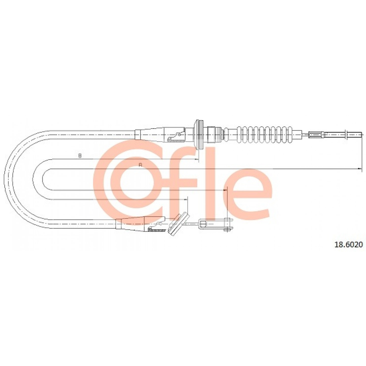 Cable de embrague COFLE 18.6020