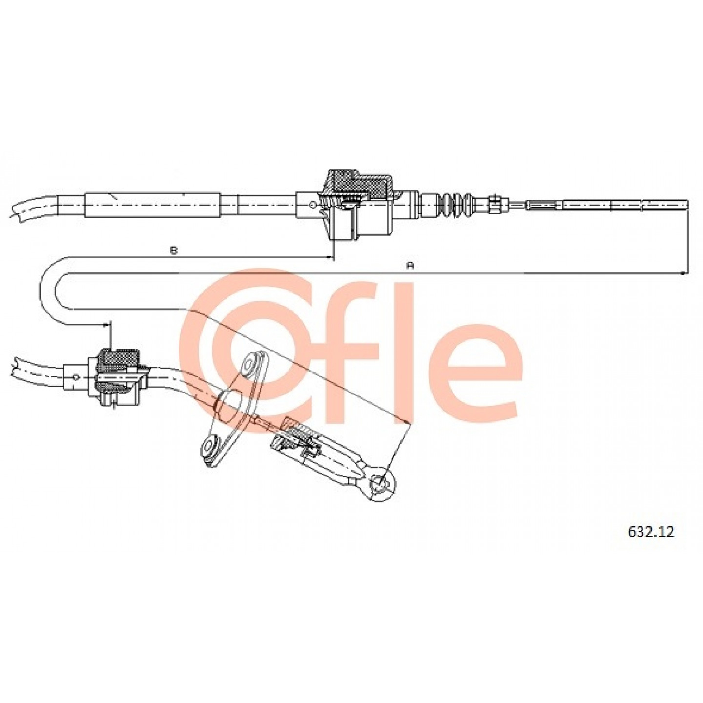 Cable de embrague COFLE 632.12