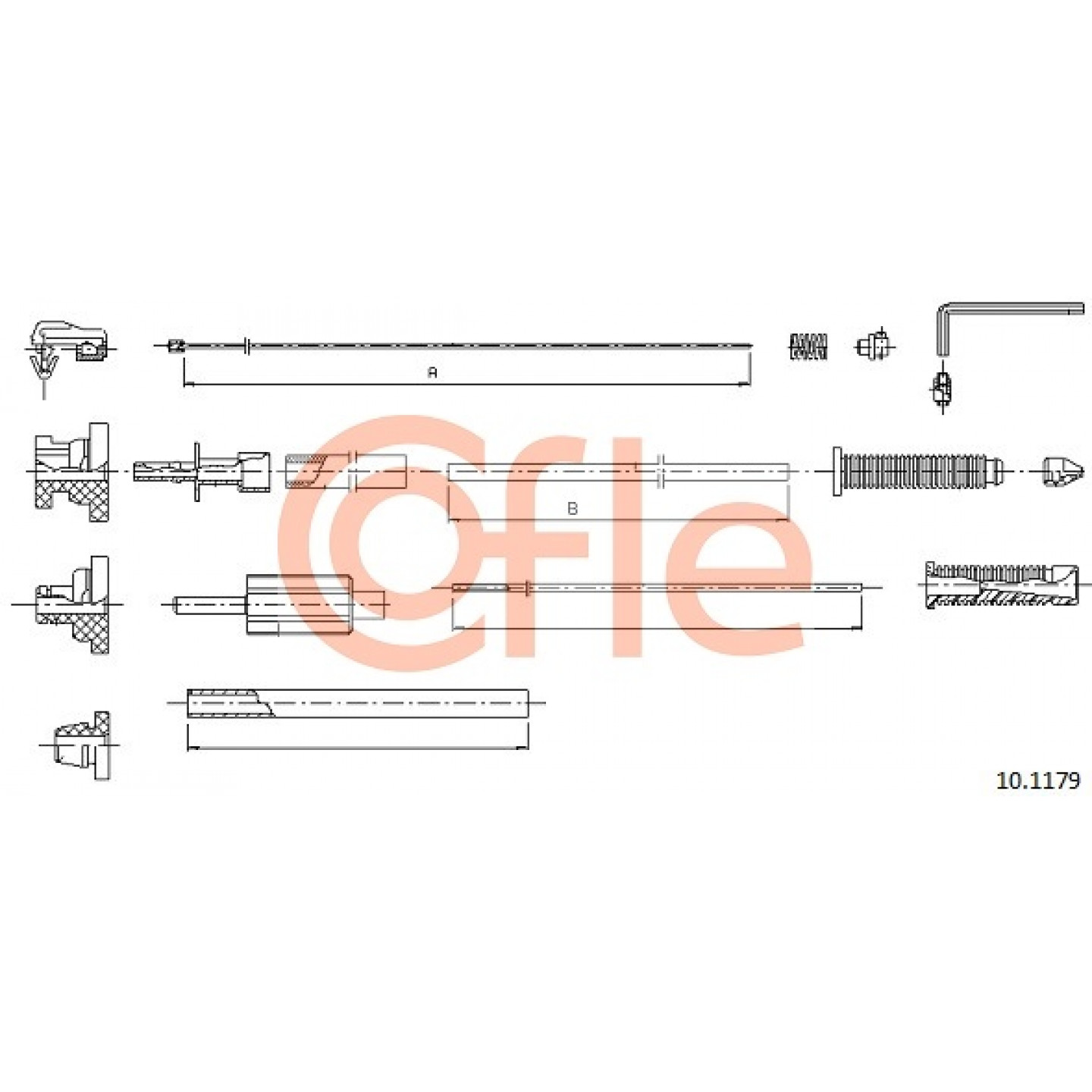 Cable del acelerador COFLE 92.10.1179