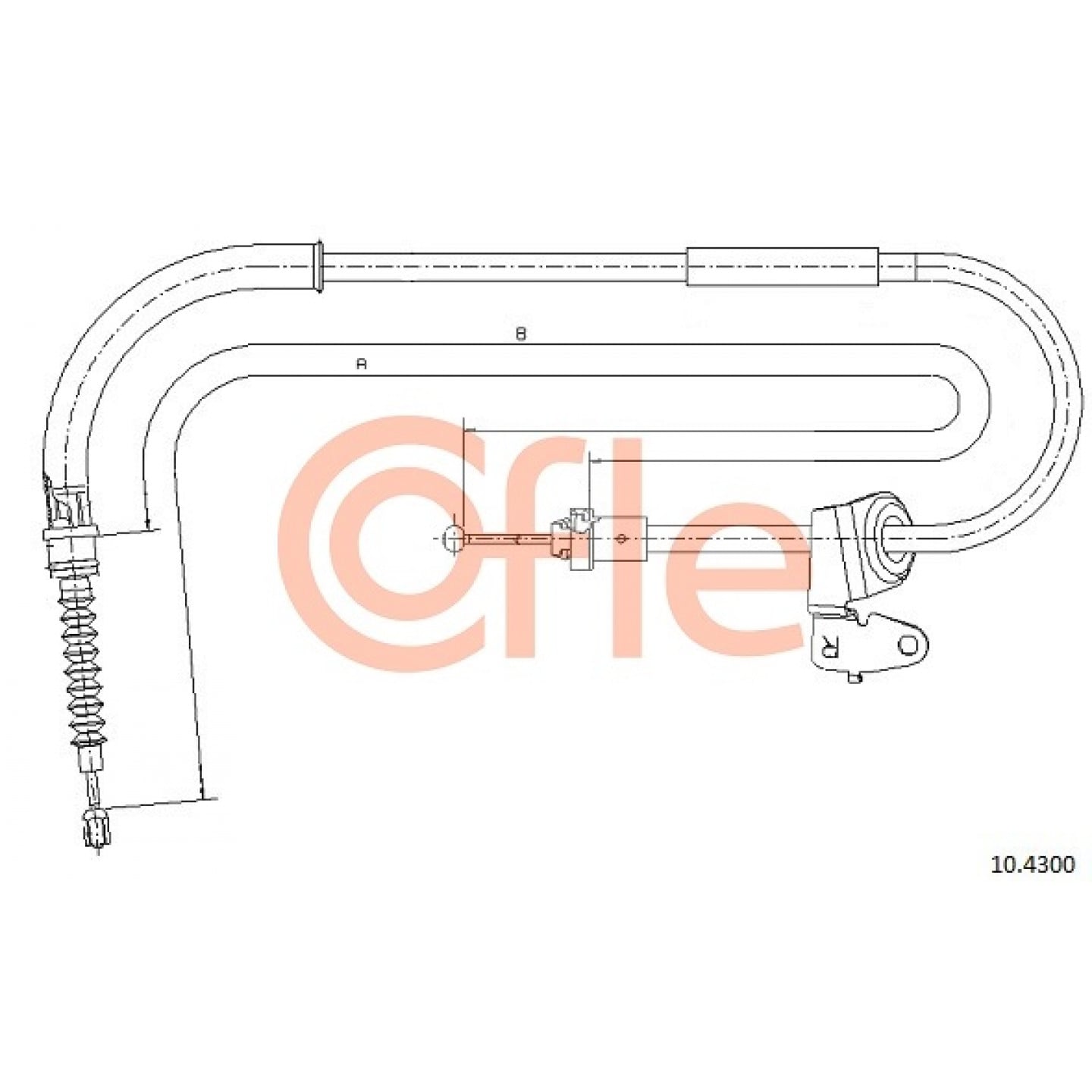 Håndbremsekabel COFLE 92.10.4300