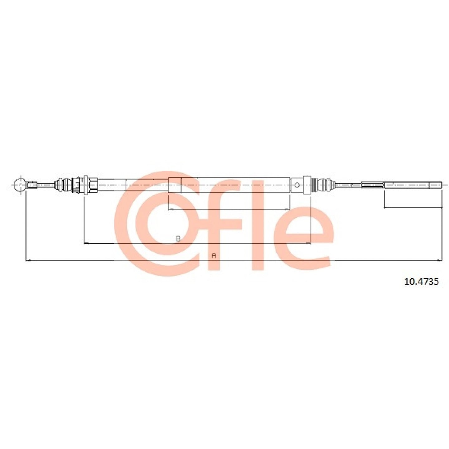 Håndbremsekabel COFLE 92.10.4735