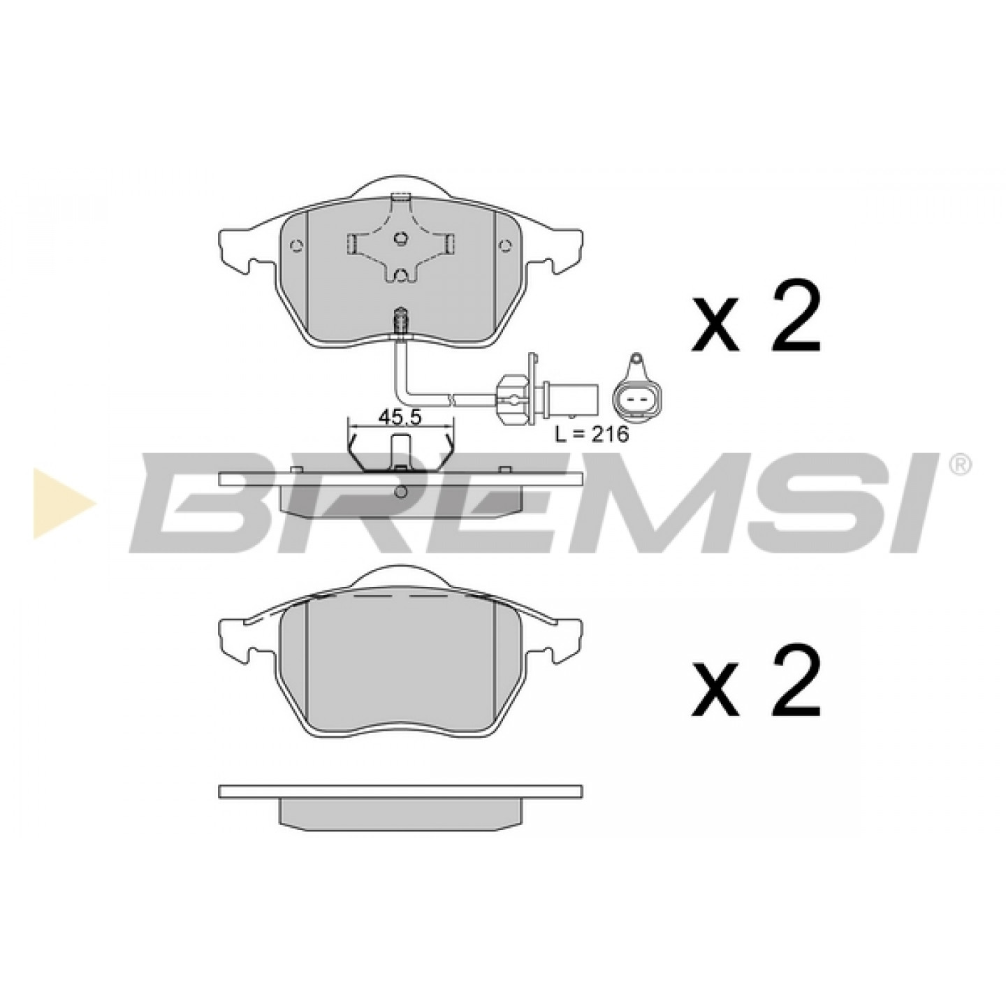 Juego de pastillas BREMSI BP2516