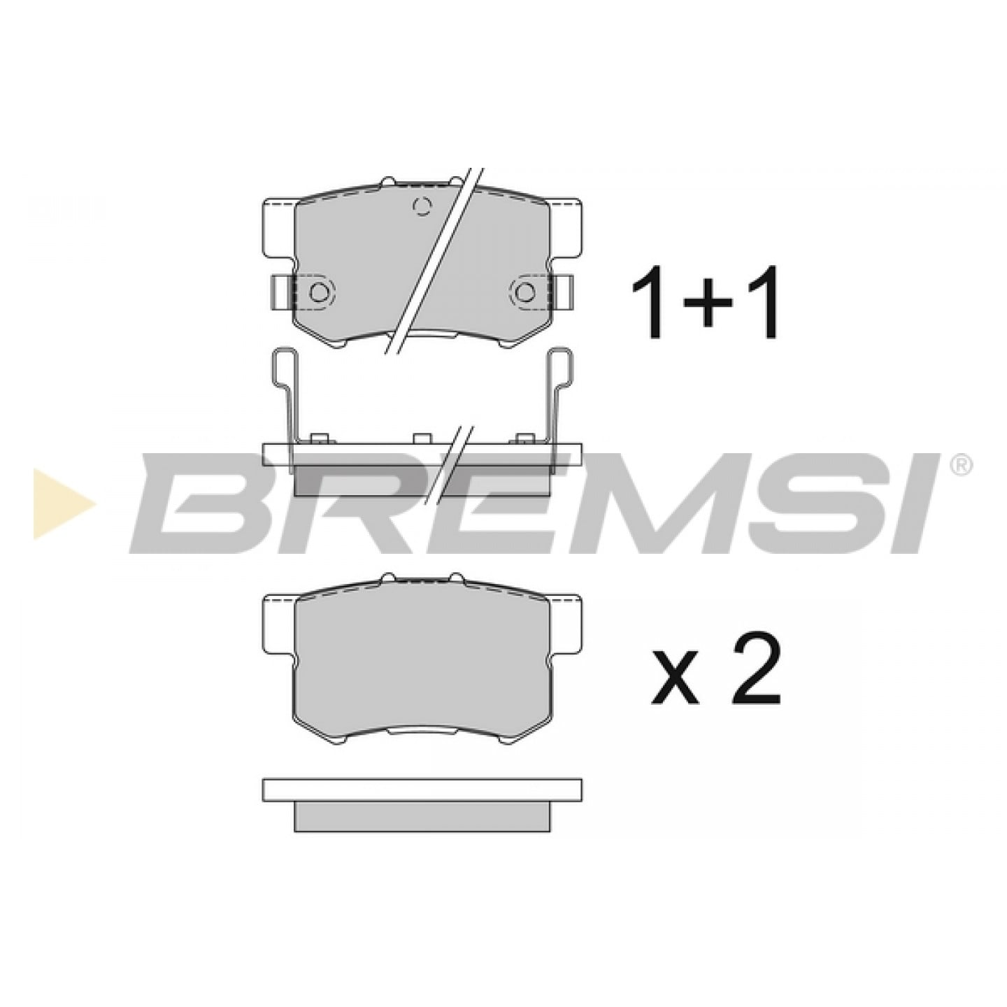 Kit de plaquettes de frein, frein à disque BREMSI BP2544