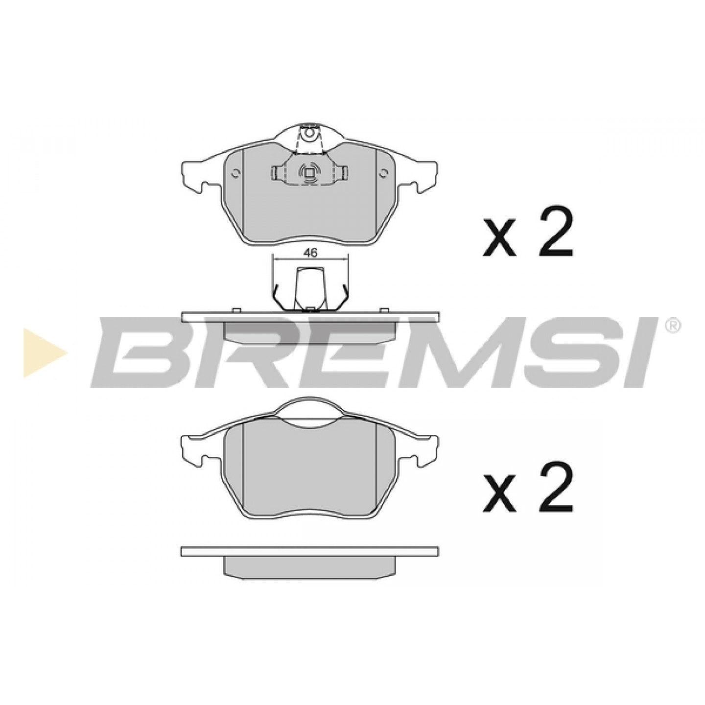Kit de plaquettes de frein, frein à disque BREMSI BP2692