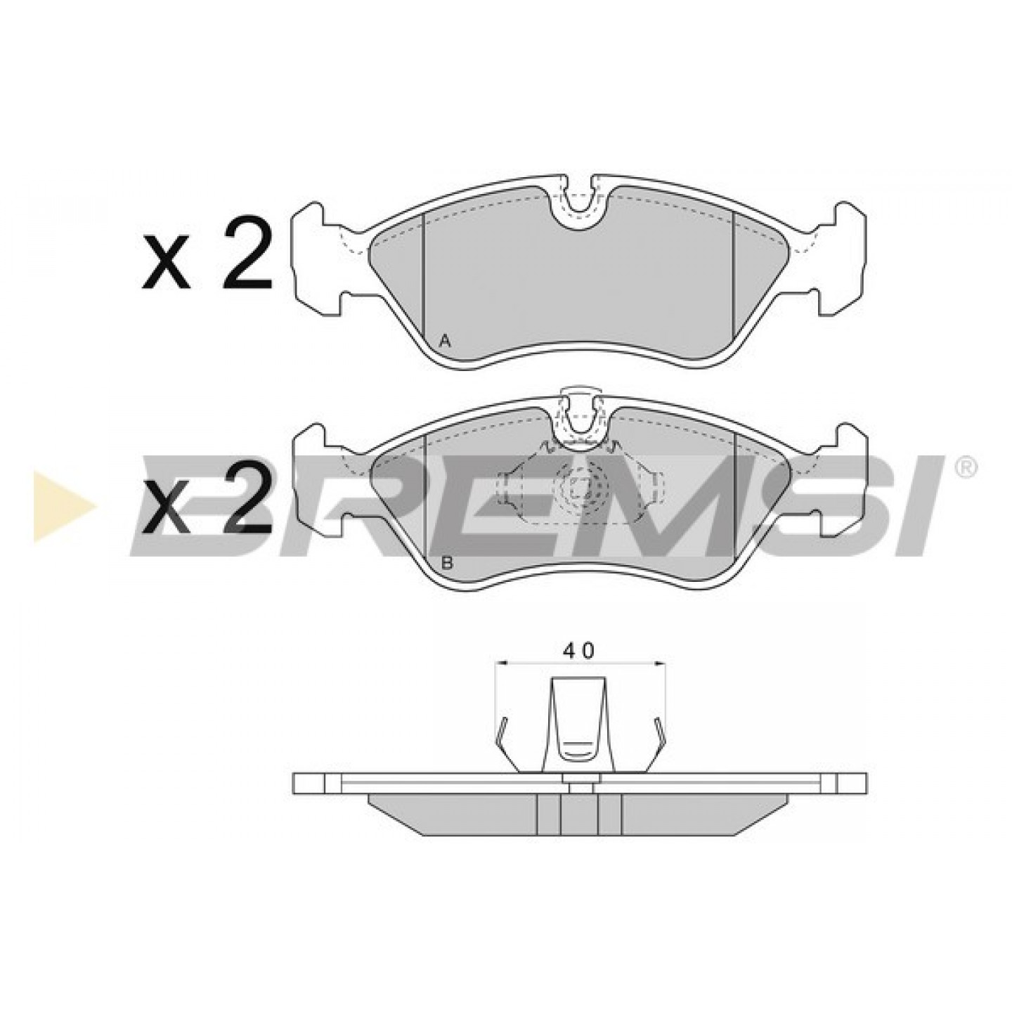 Kit pastiglie freno, Freno a disco BREMSI BP2704
