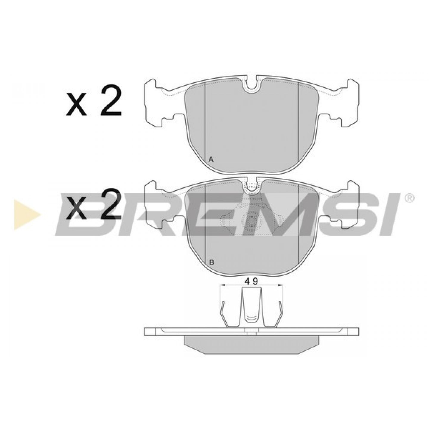 Kit de plaquettes de frein, frein à disque BREMSI BP2774