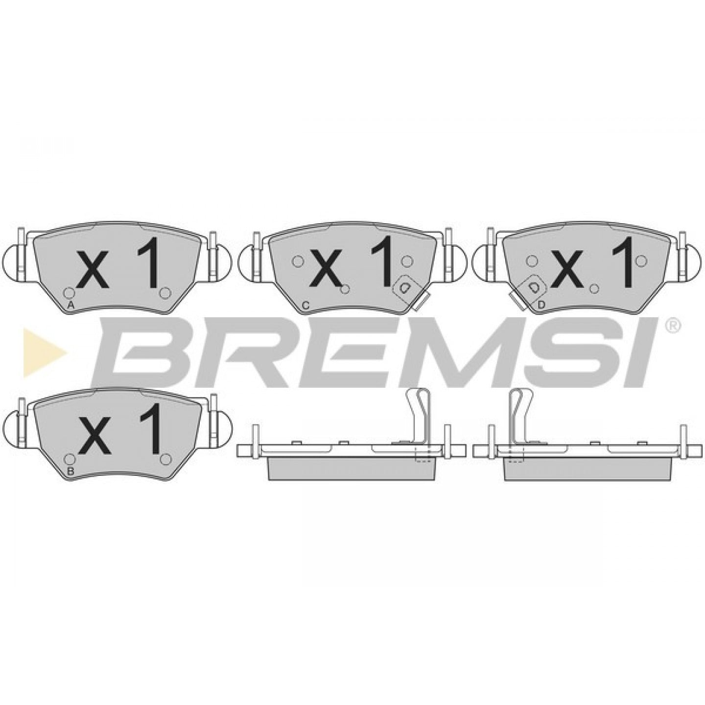 Kit de plaquettes de frein, frein à disque BREMSI BP2812