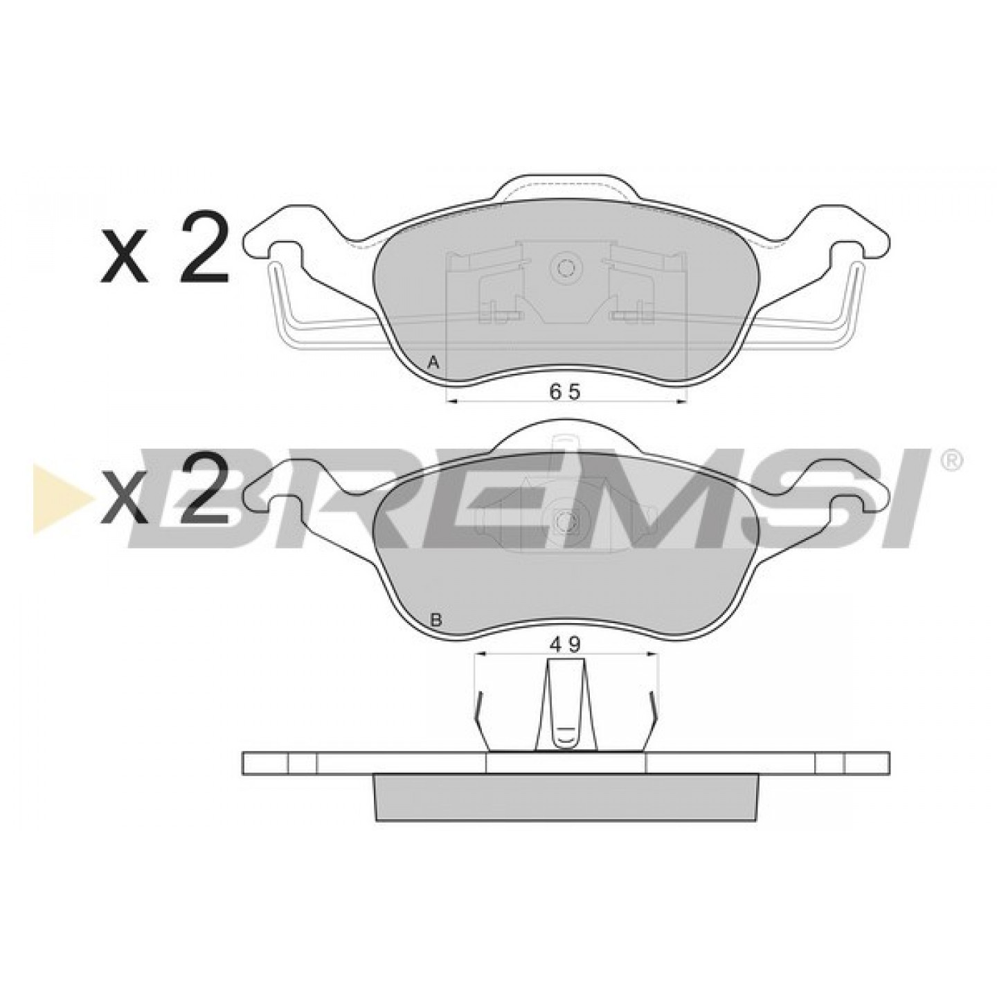 Kit pastiglie freno, Freno a disco BREMSI BP2824