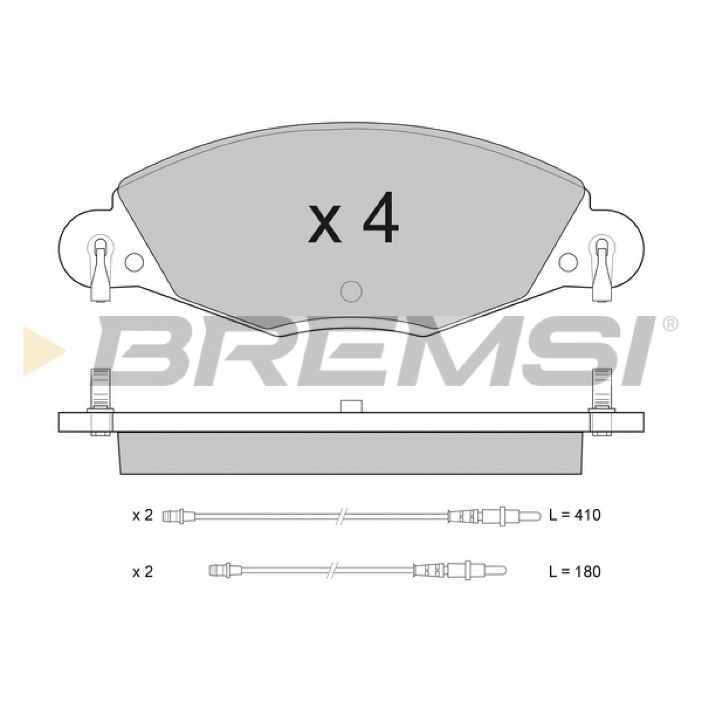 Kit de plaquettes de frein, frein à disque BREMSI BP2937
