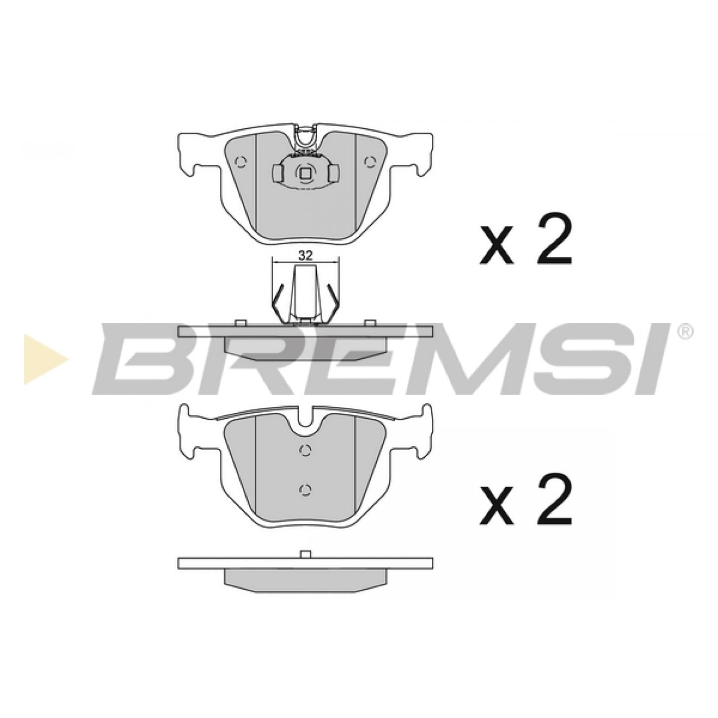 Kit pastiglie freno, Freno a disco BREMSI BP3102