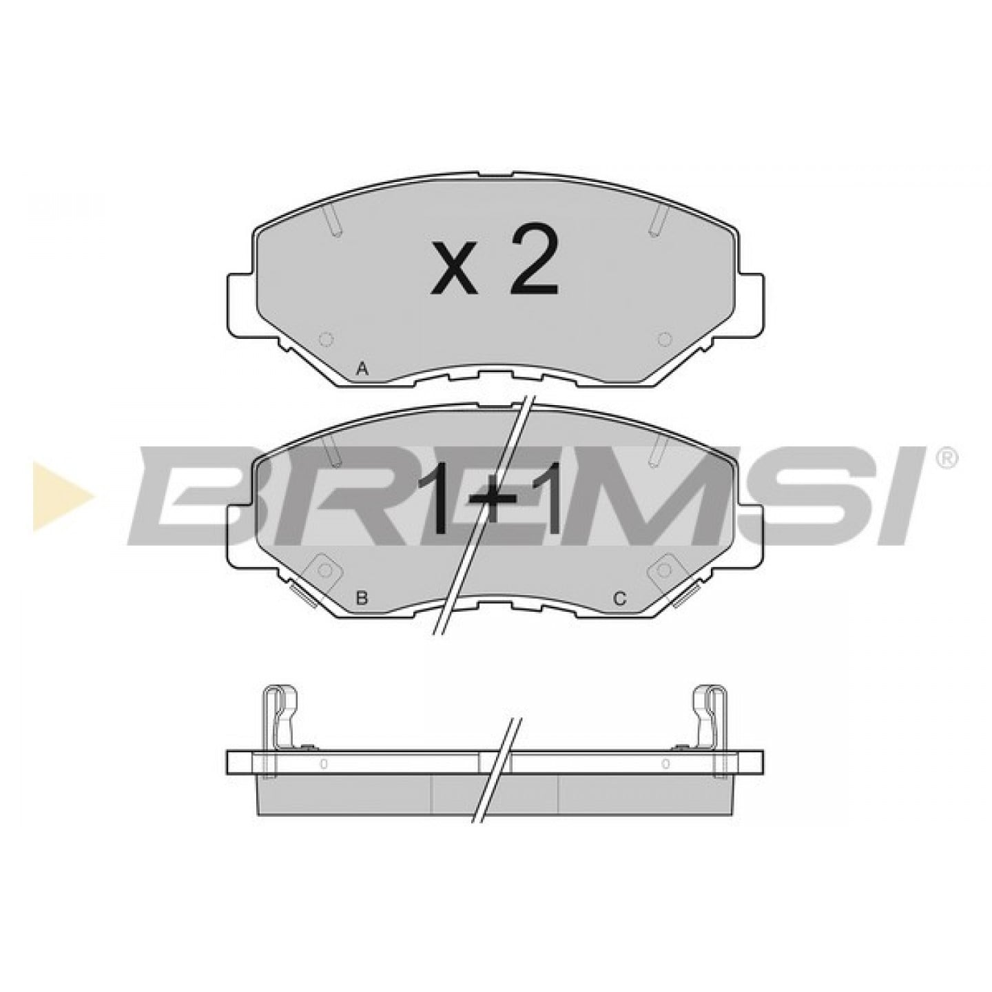 Kit de plaquettes de frein, frein à disque BREMSI BP3117