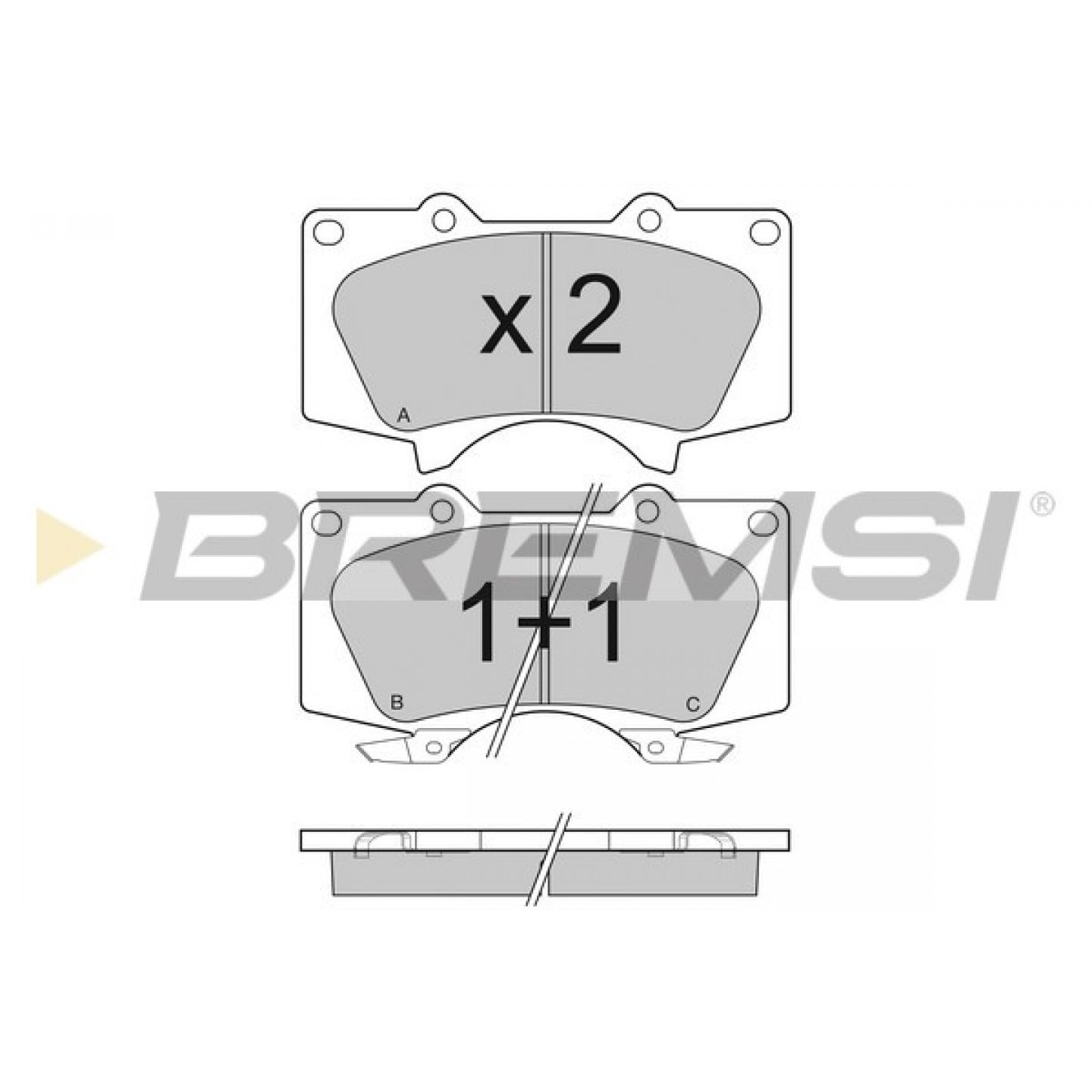 Kit de plaquettes de frein, frein à disque BREMSI BP3139