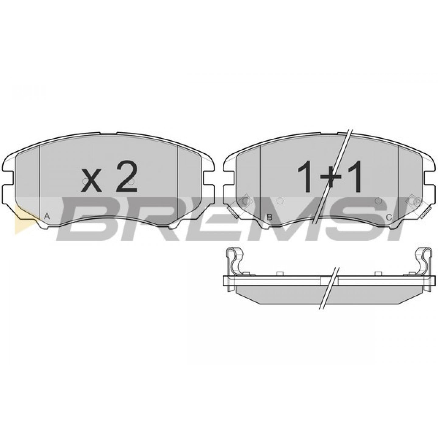 Kit de plaquettes de frein, frein à disque BREMSI BP3146