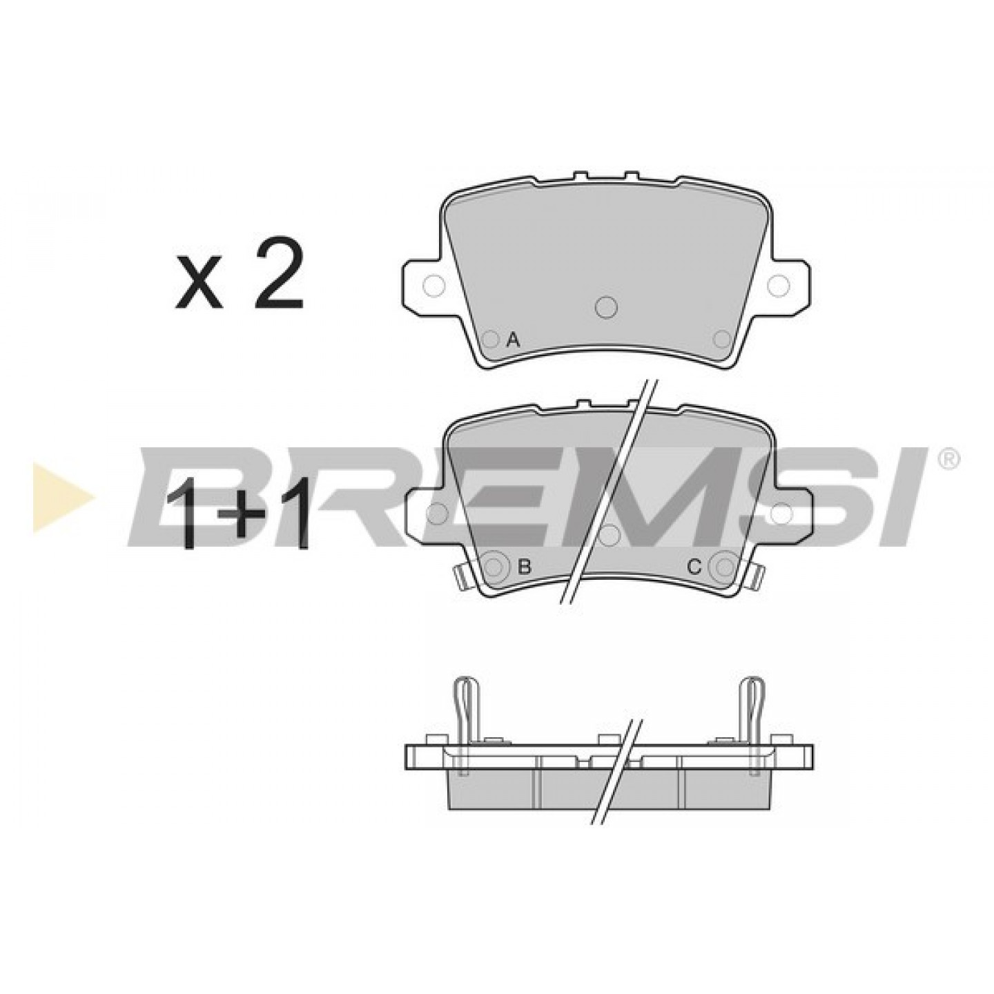 Kit de plaquettes de frein, frein à disque BREMSI BP3246